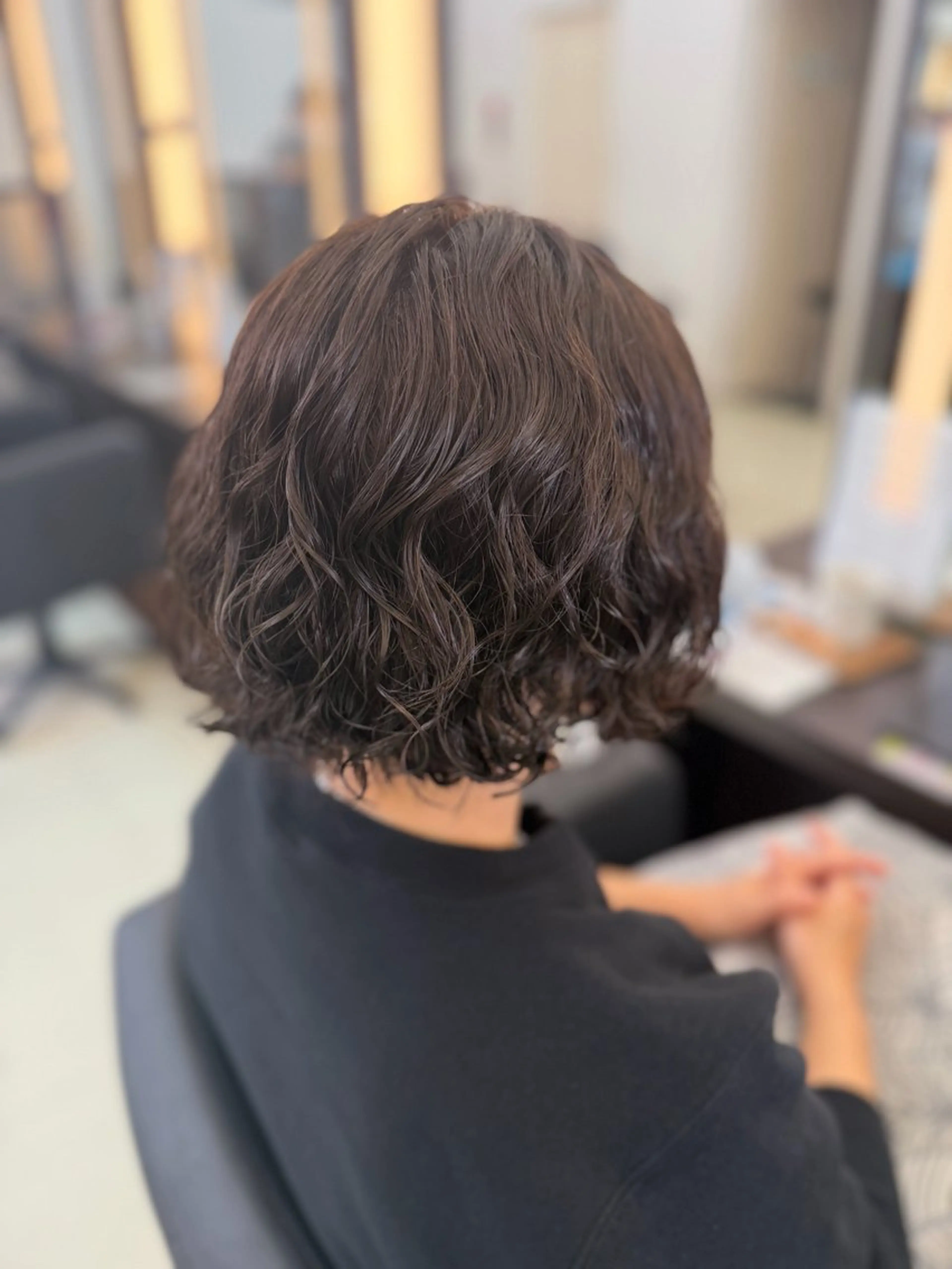 ショート パーマ ボブ パーマ 池田 朱李のヘアスタイル