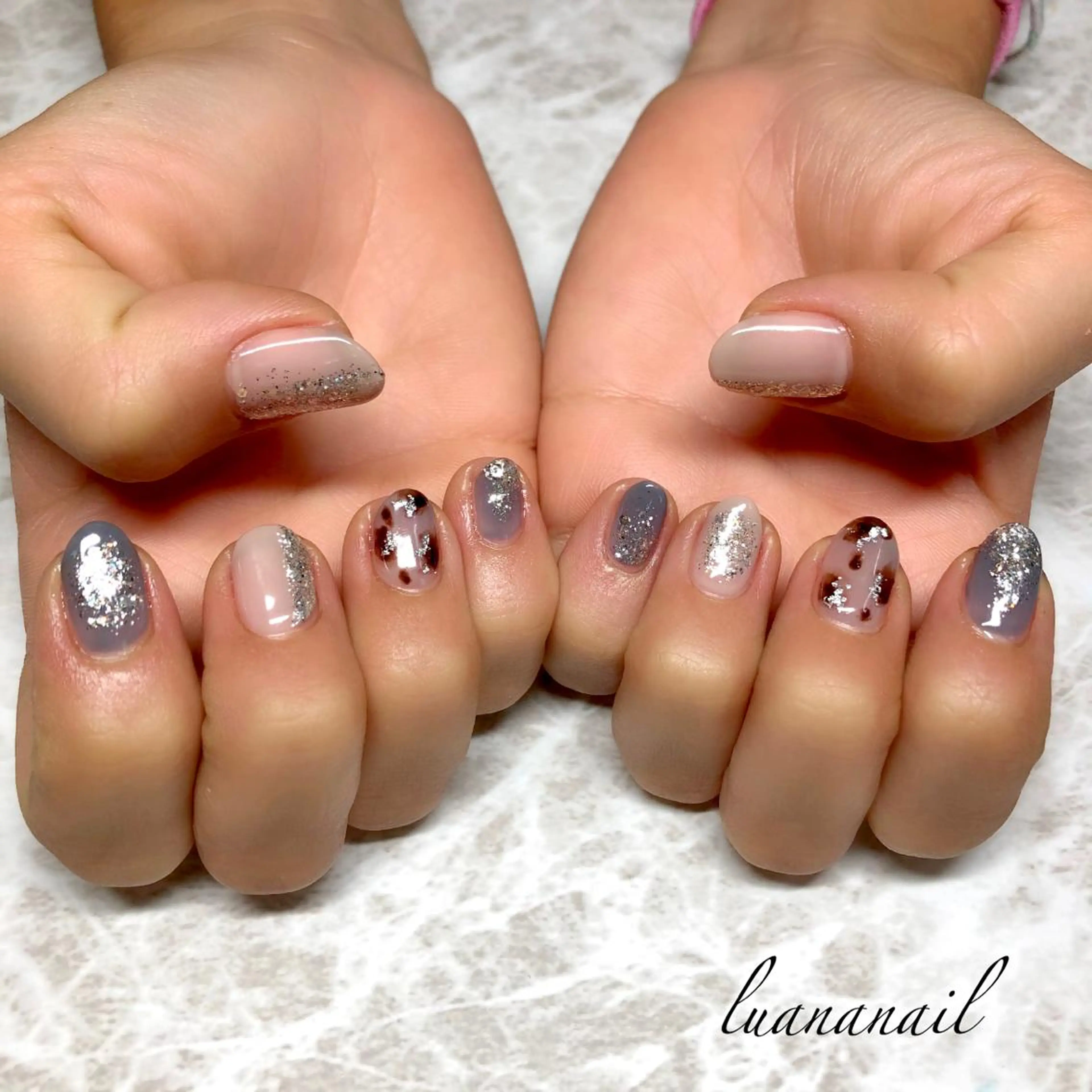 ネイル ブルー luana nailのネイルデザイン