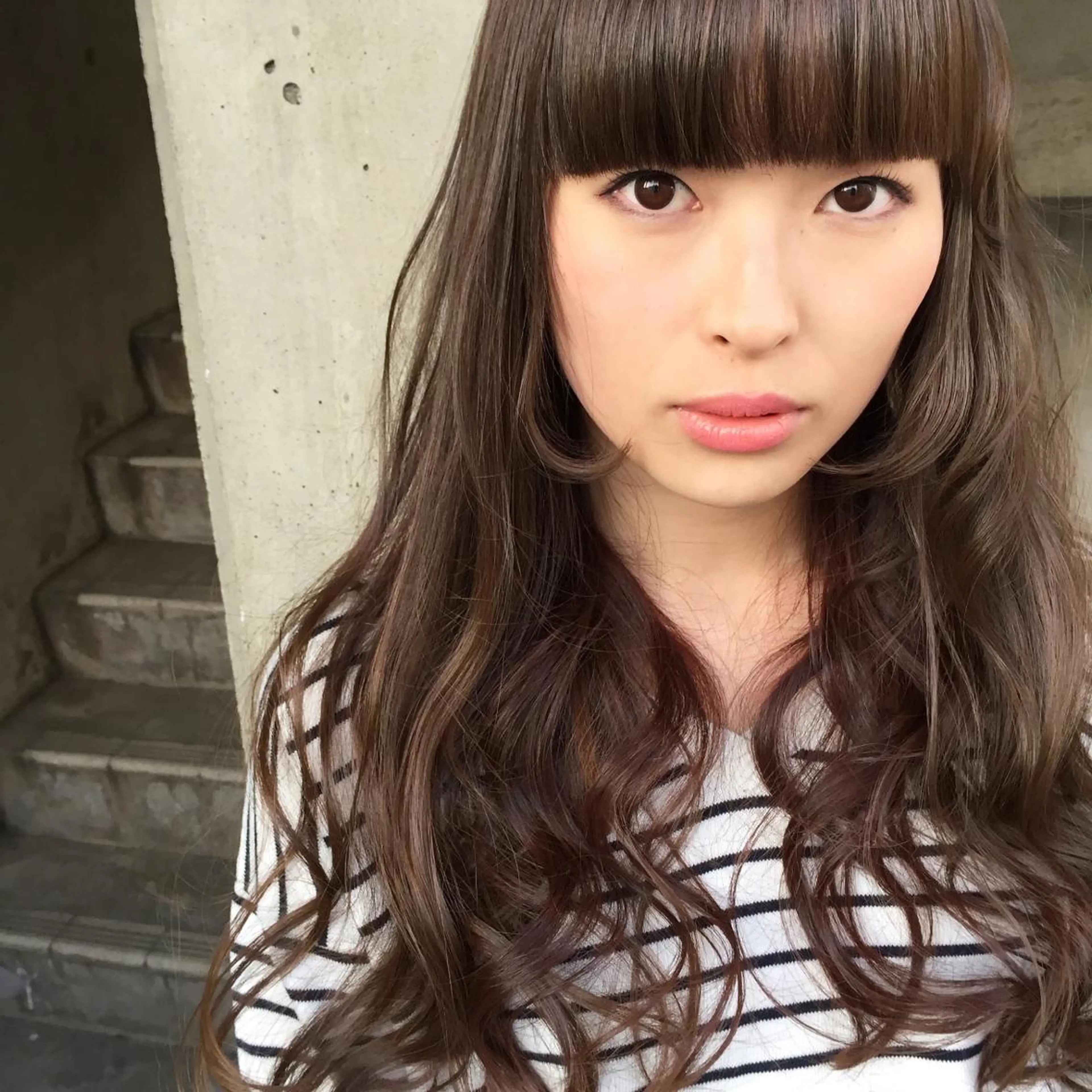 ロング カラー パーマ ヘアアレンジ 成松 勇治のヘアスタイル