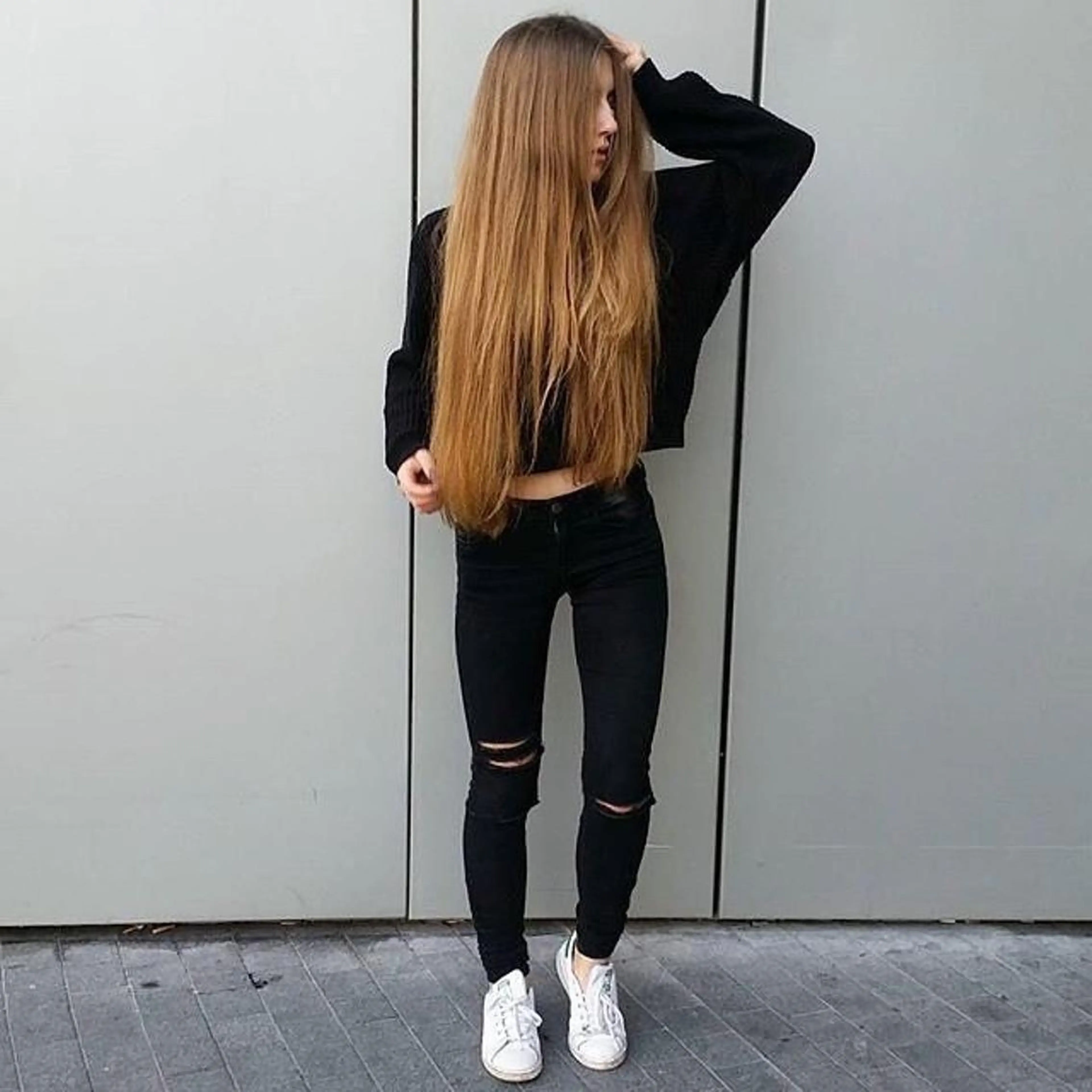 セミロング チビ編み込みエクステ シールEXどぅ〜すのヘアスタイル