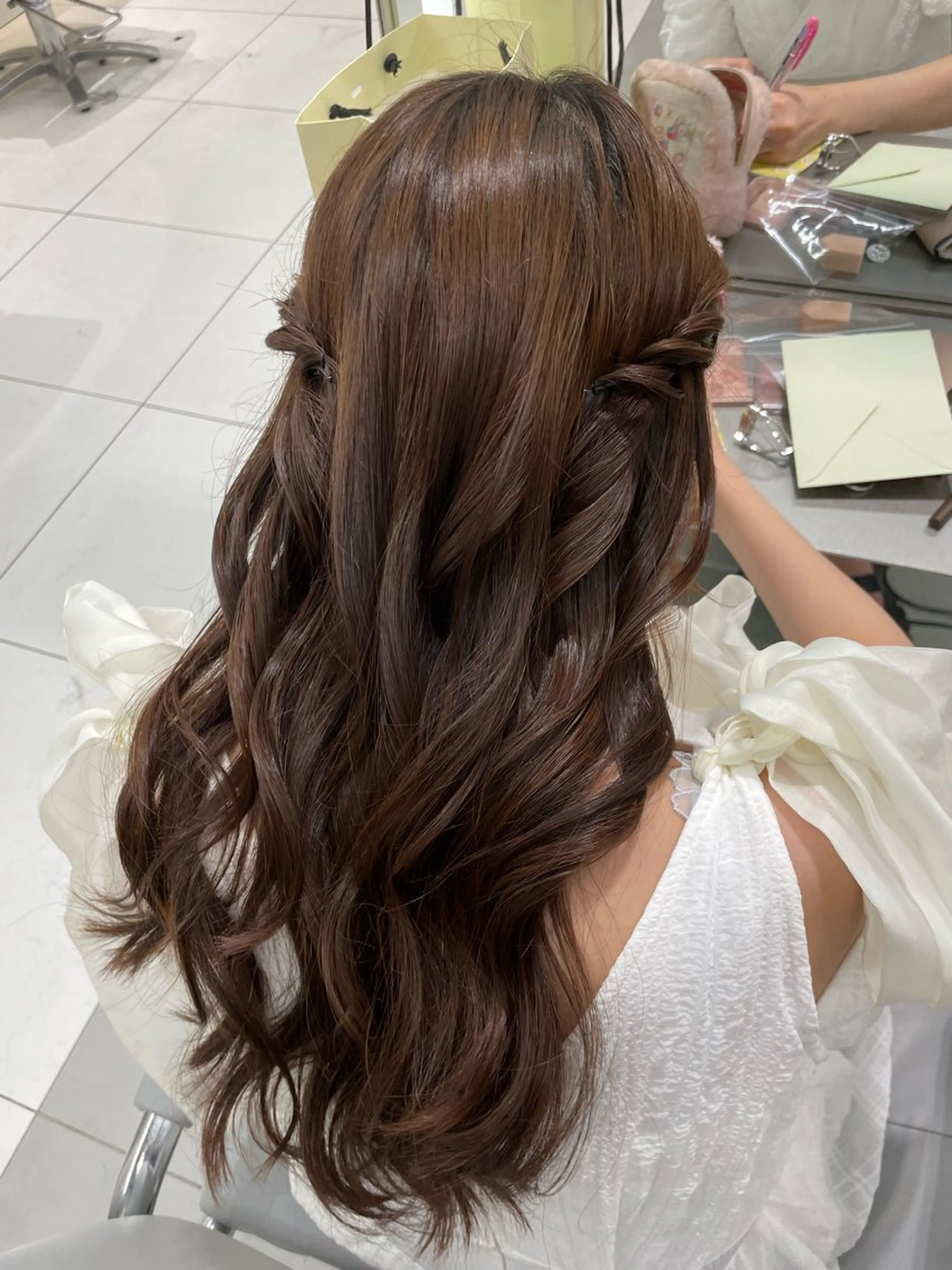 ヘアアレンジ 結婚式・ブライダル ヘアセット ヘアセット🎀耳つぼ 👂💎MONAMIのヘアスタイル