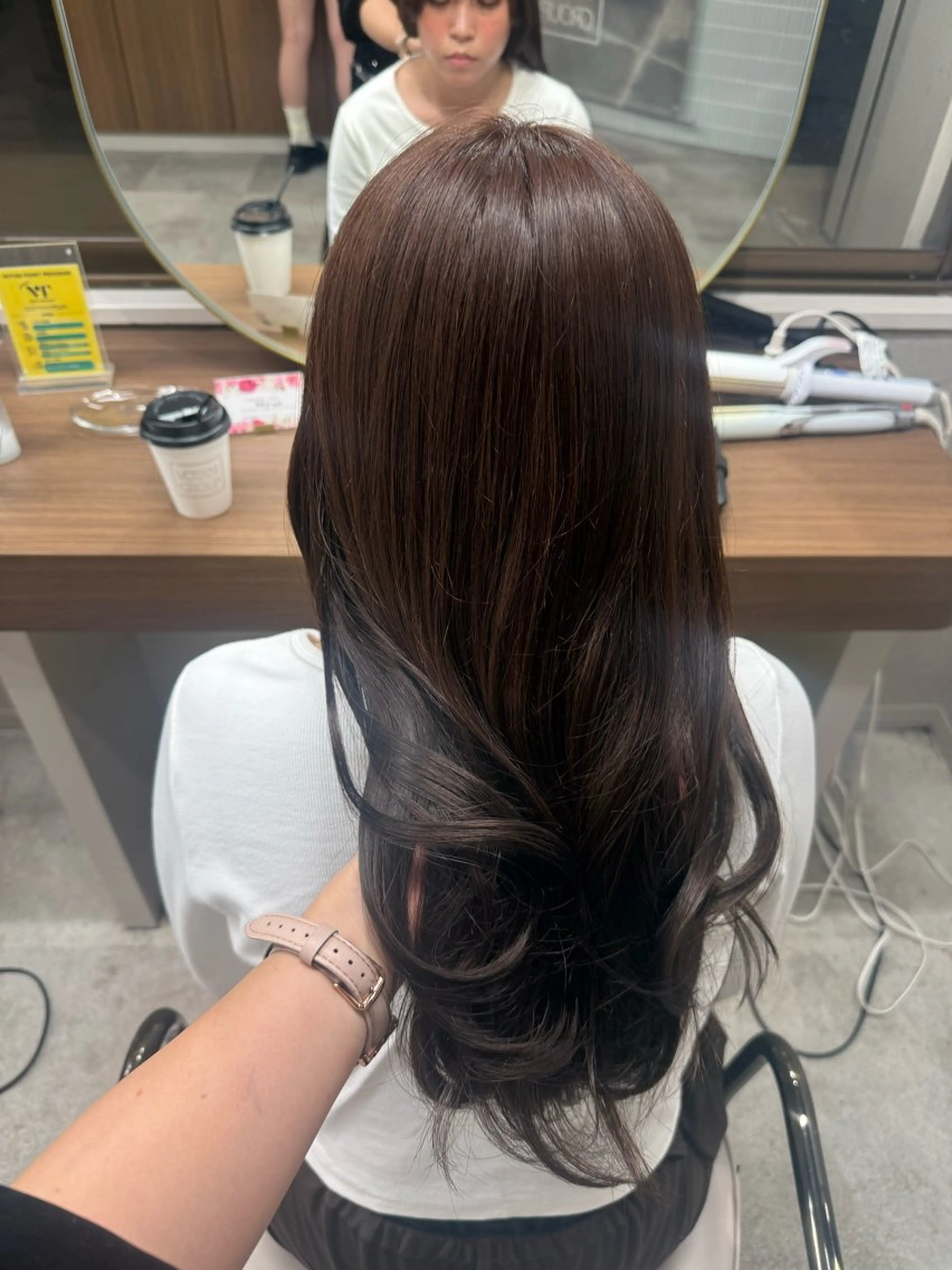 ロング カラー 韓国風ヘア レイヤーカット カット ヘアカラー トリートメント レイヤーカット /顔周り/和奏︎♪のヘアスタイル