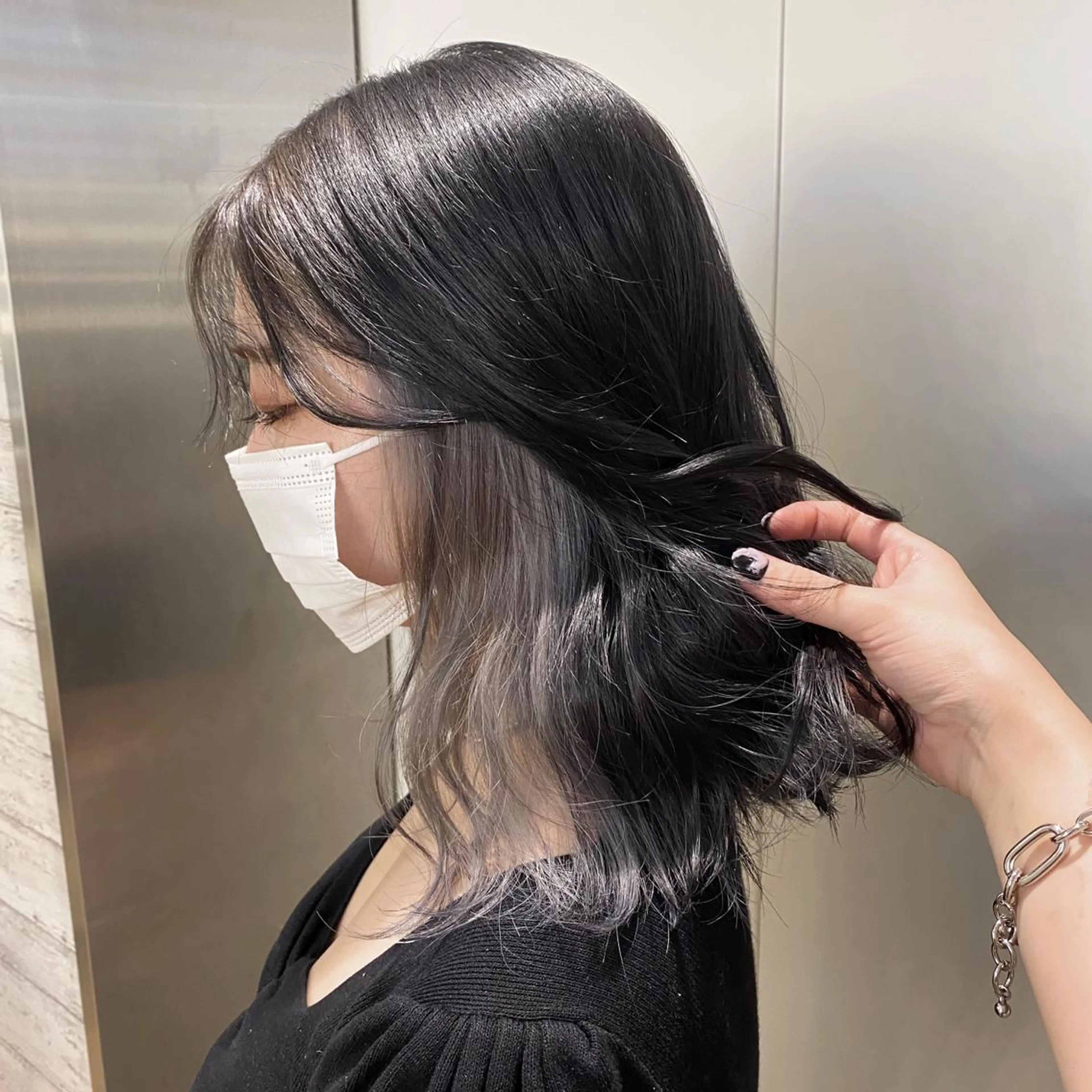 セミロング カラー Maya川越/ エクステ/ハイトーンのヘアスタイル