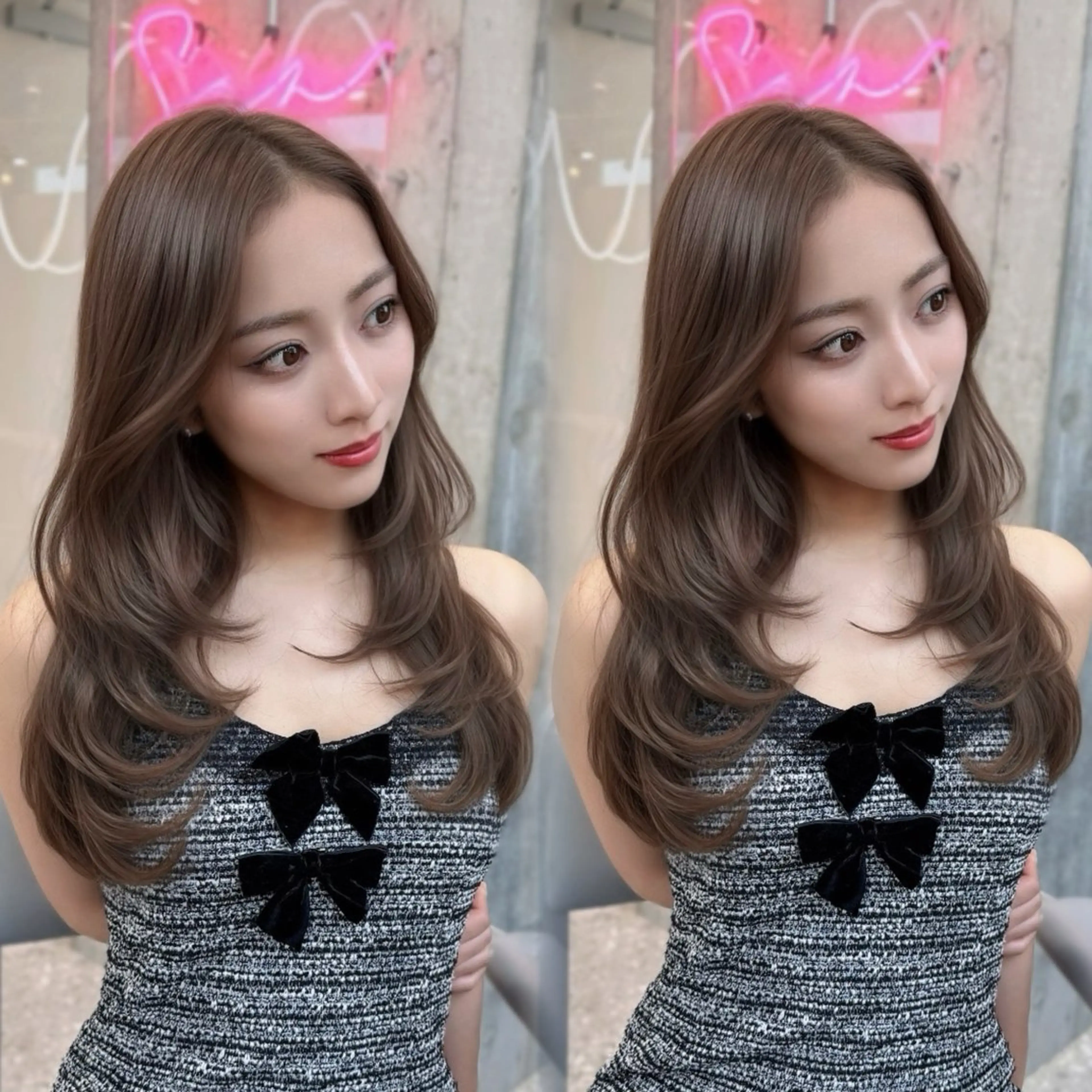 セミロング カラー ヘアカラー トリートメント 新宿/韓国風レイヤー 髪質改善/渋谷直樹のヘアスタイル