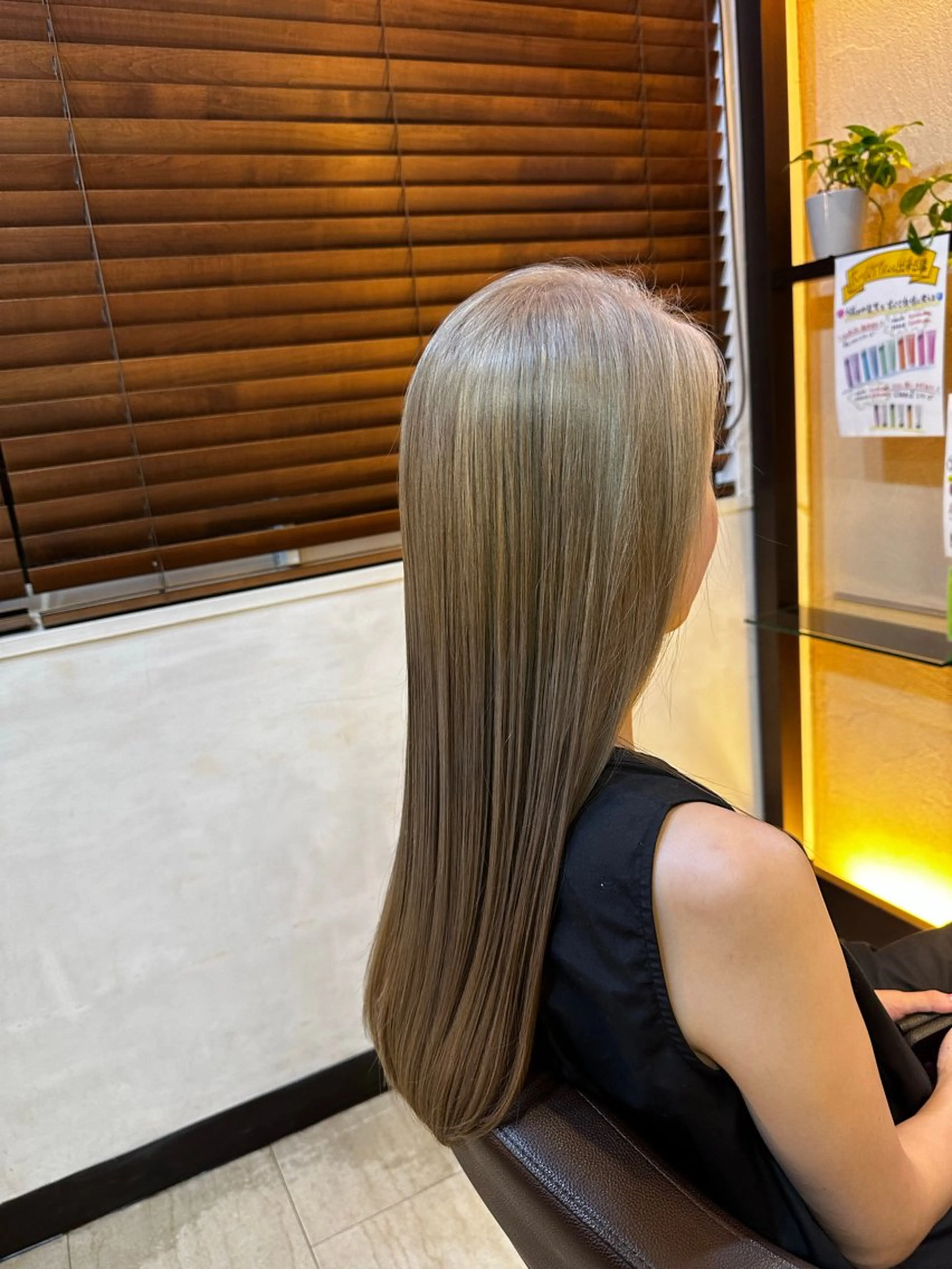 ロング 髪質改善 酸性ストレート 美髪矯正/酸性ストレ ート/艶カラー/堅田のヘアスタイル