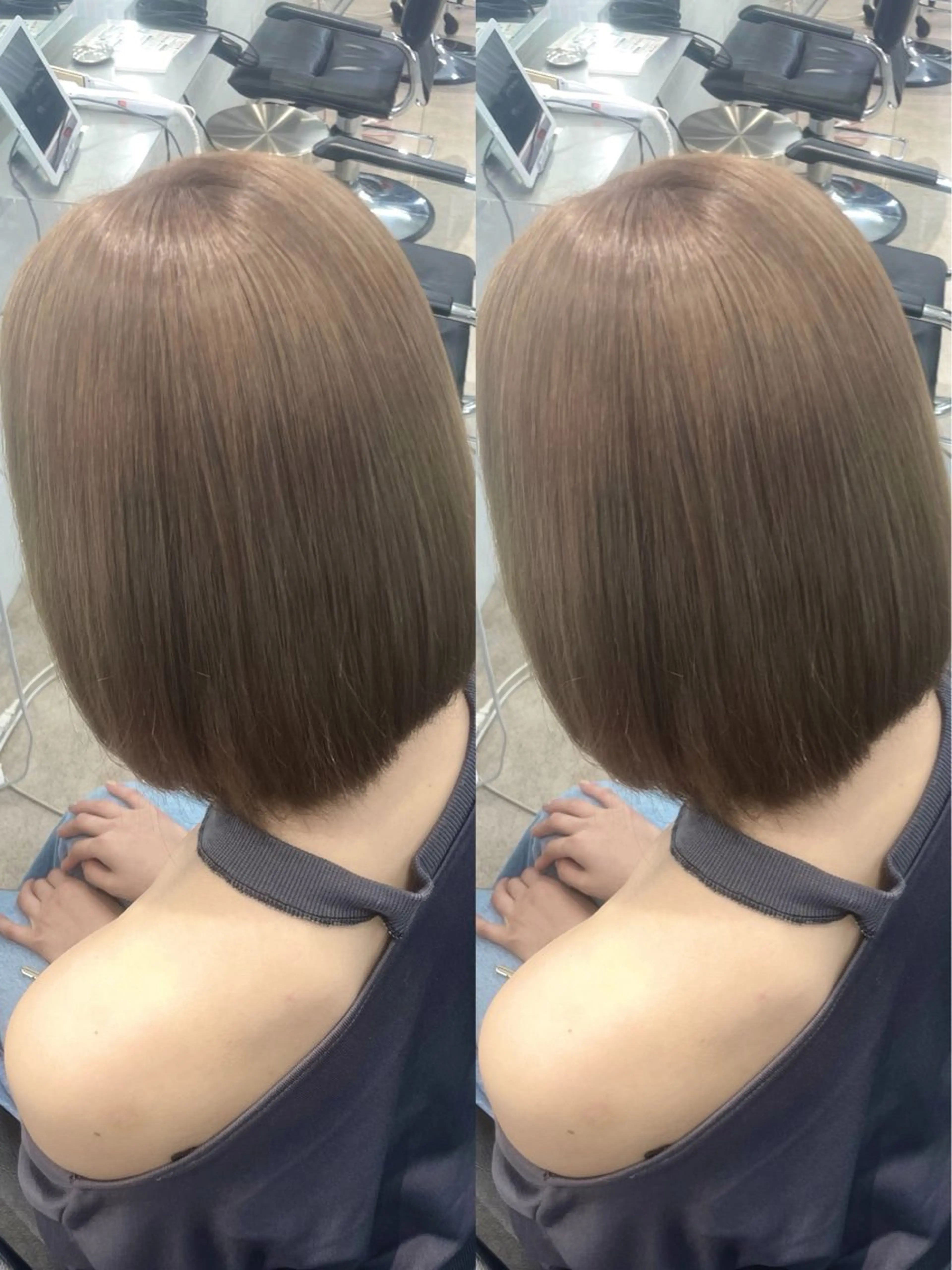 ショート ヘアカラー 表参道/ハイライト バレイヤージュのヘアスタイル