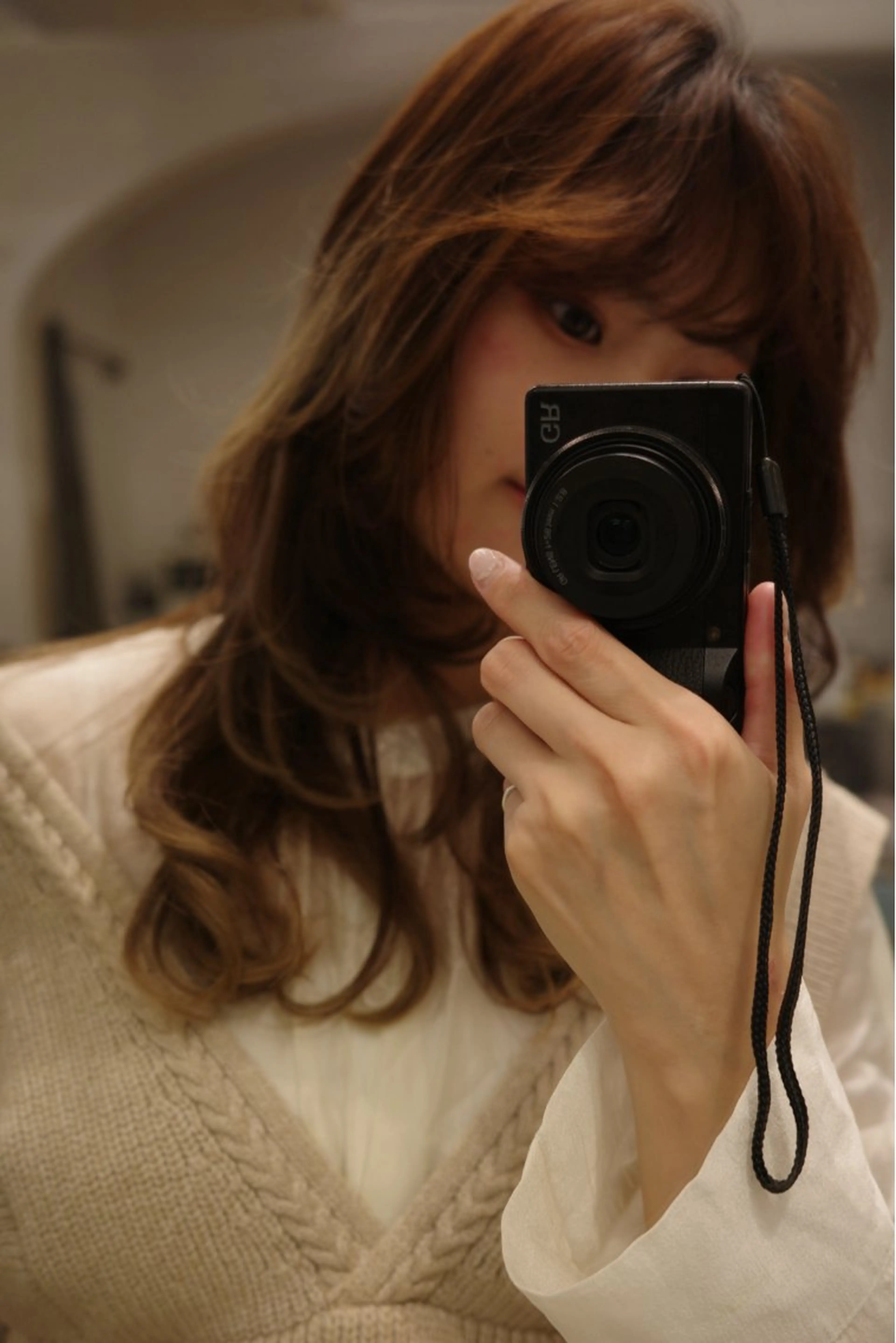 セミロング レイヤーカット カット ミタニ ナギサのヘアスタイル