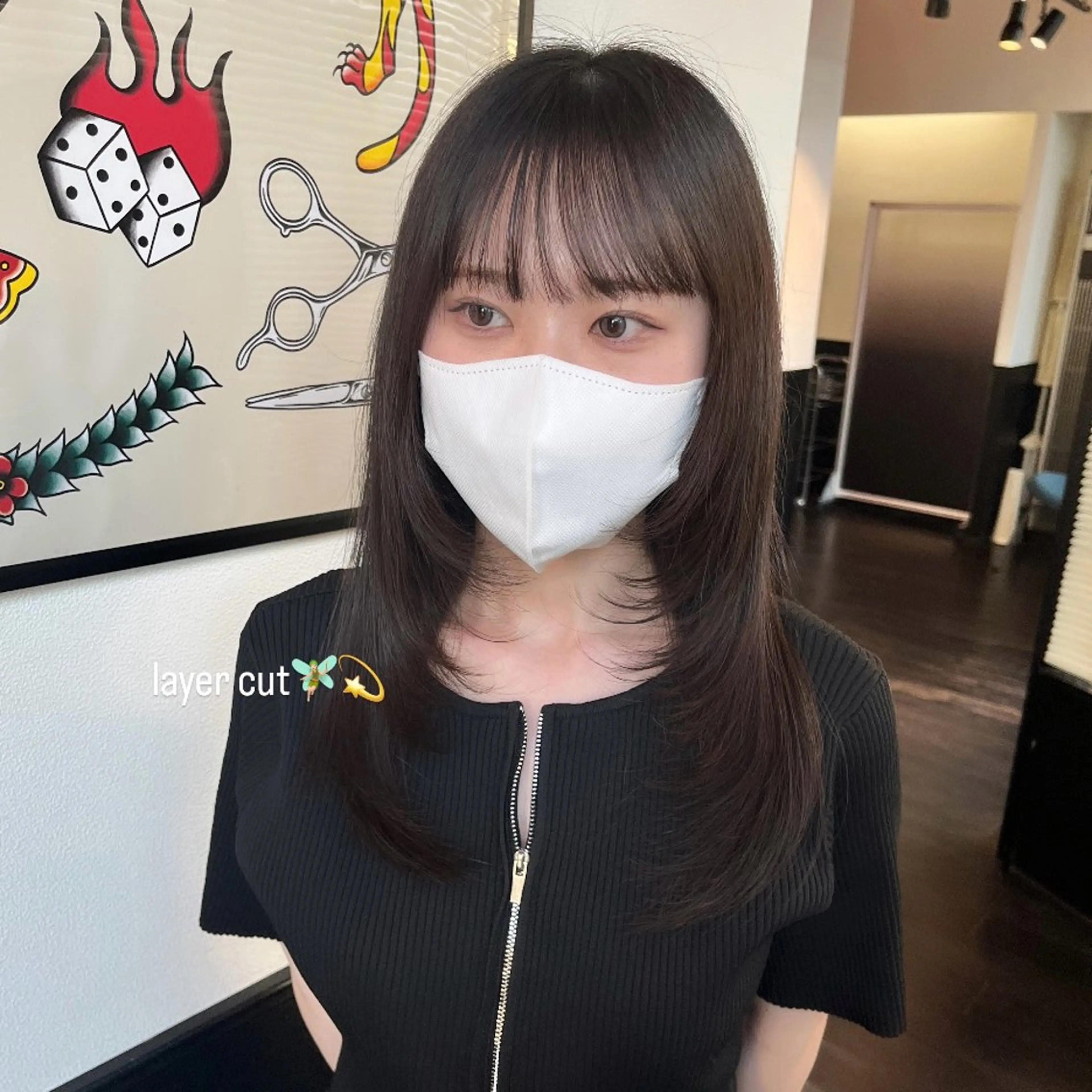 ミディアム スズキ リコのヘアスタイル