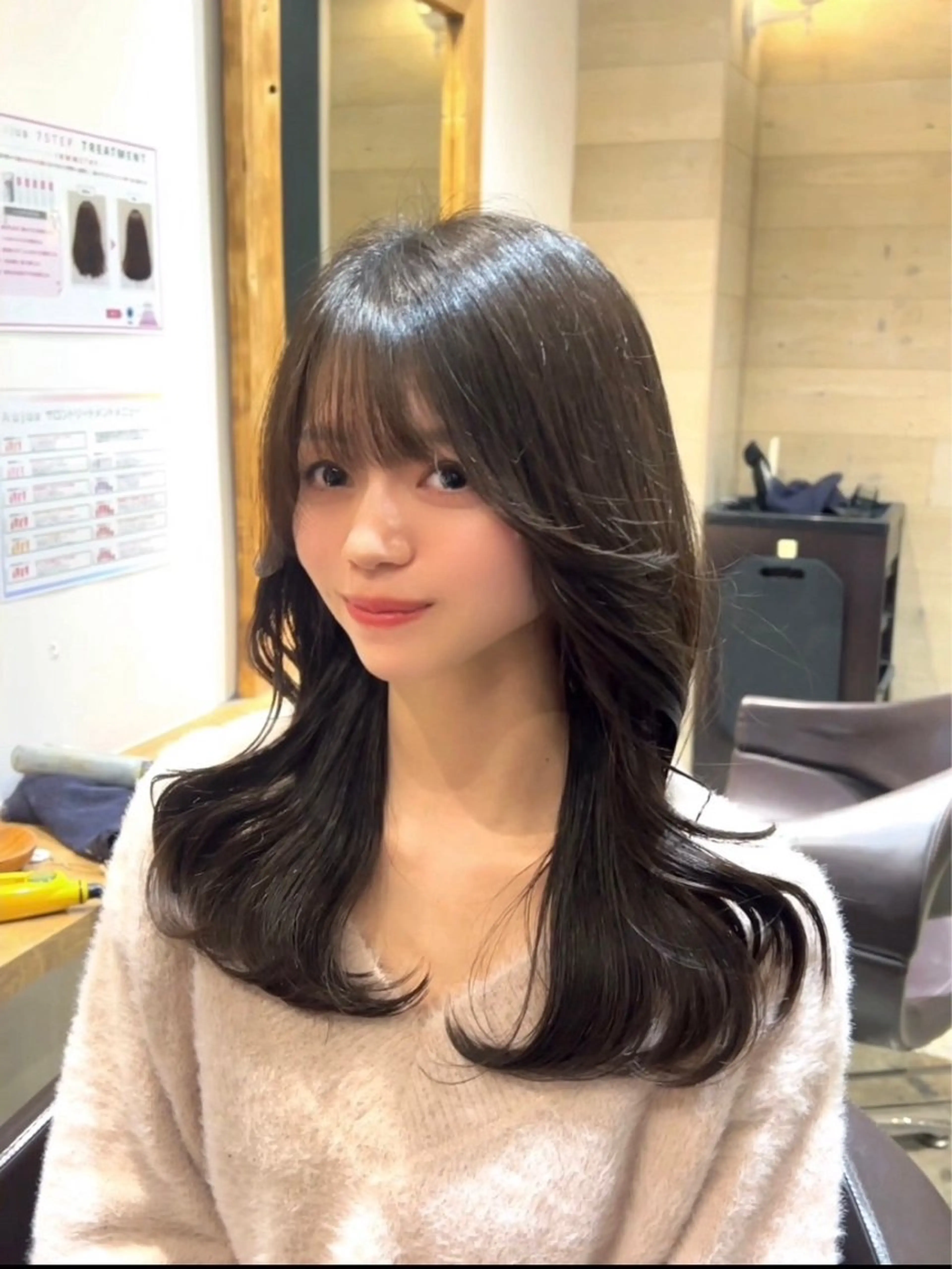 ロング カラー グレージュ 髪質改善 韓国風ヘア レイヤーカット カット ヘアカラー トリートメント 店長✨髪質改善✖️ 透明感カラー／純大のヘアスタイル