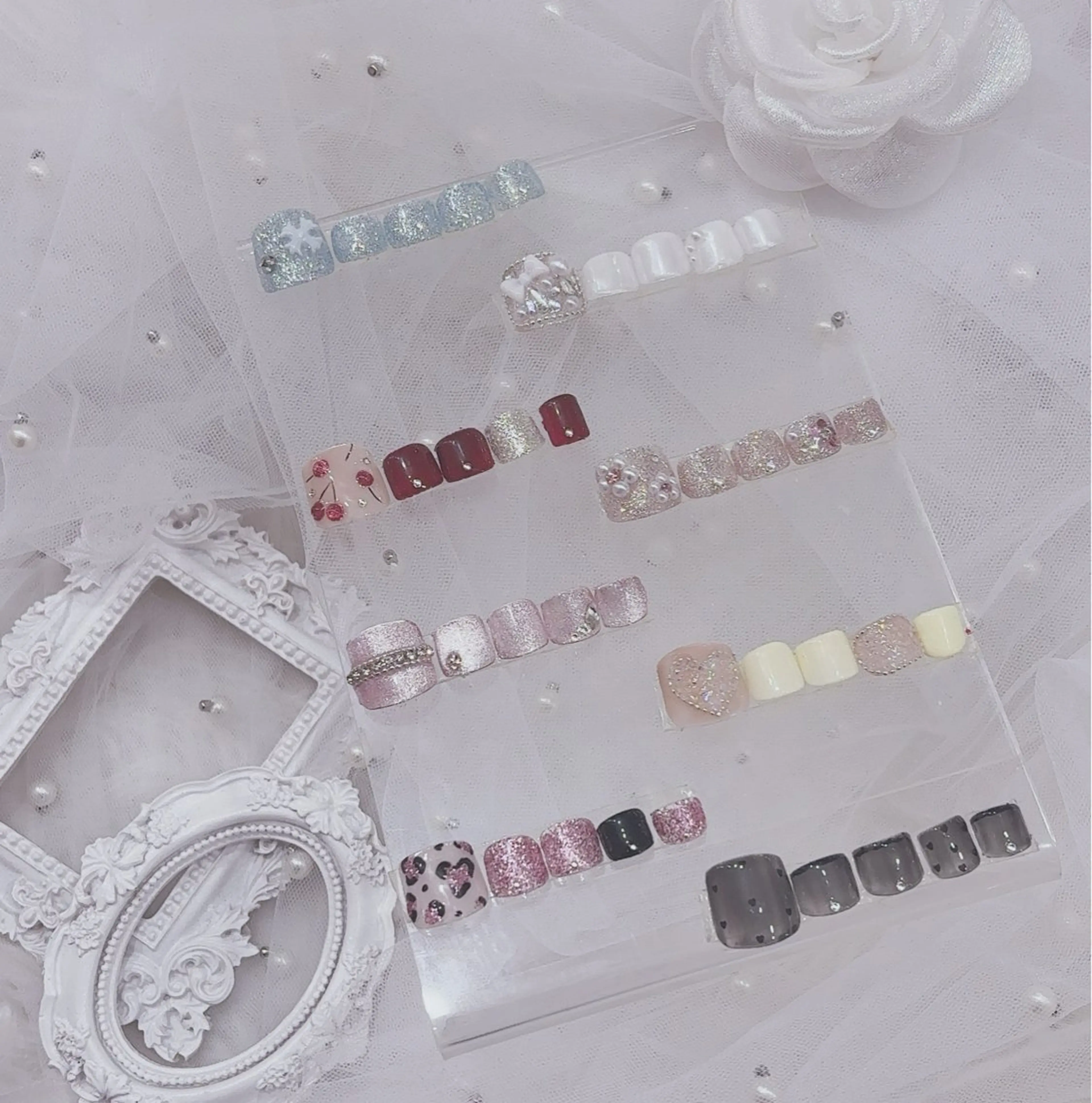 ネイル フットネイル 🎀ナナミ/ガー リー/スカルプ🎀のネイルデザイン