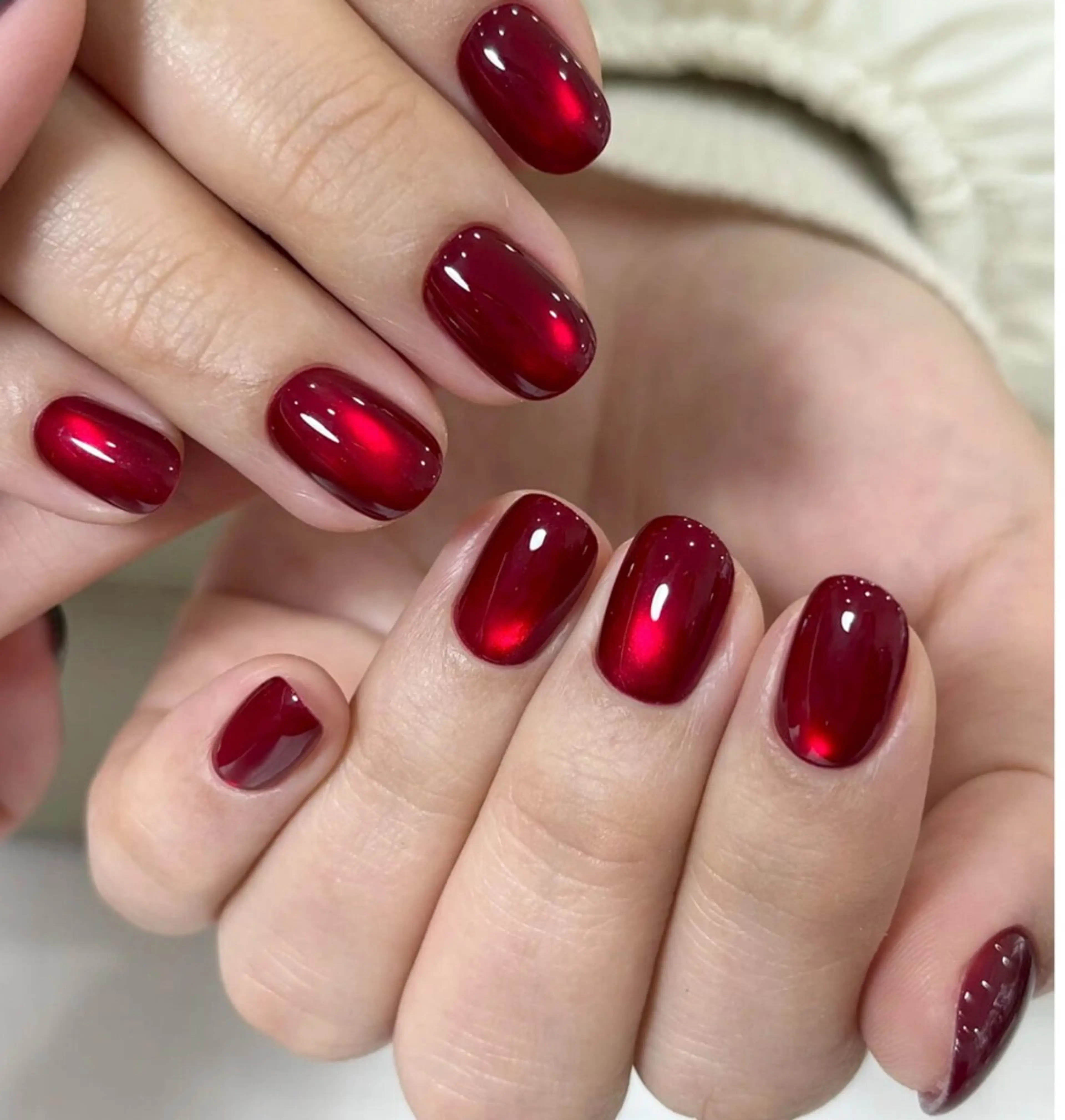 ネイル アートネイル オーロラネイル チークネイル フレンチネイル ガラスフレンチ 🎀🎀YooLi Nail Salonのネイルデザイン