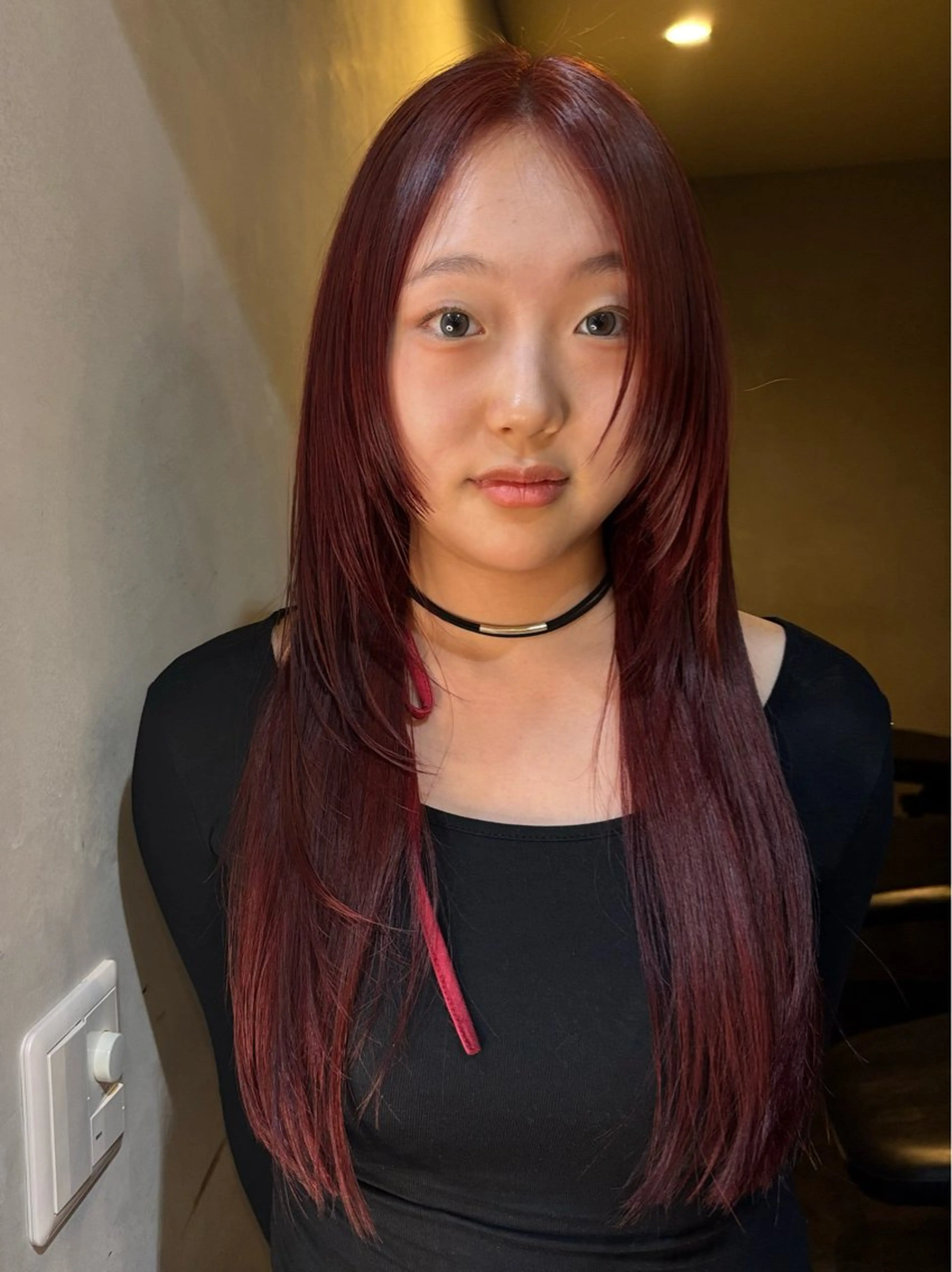 ロング 顔まわりレイヤー レイヤーカット 海外風ヘア 野田光也のヘアスタイル