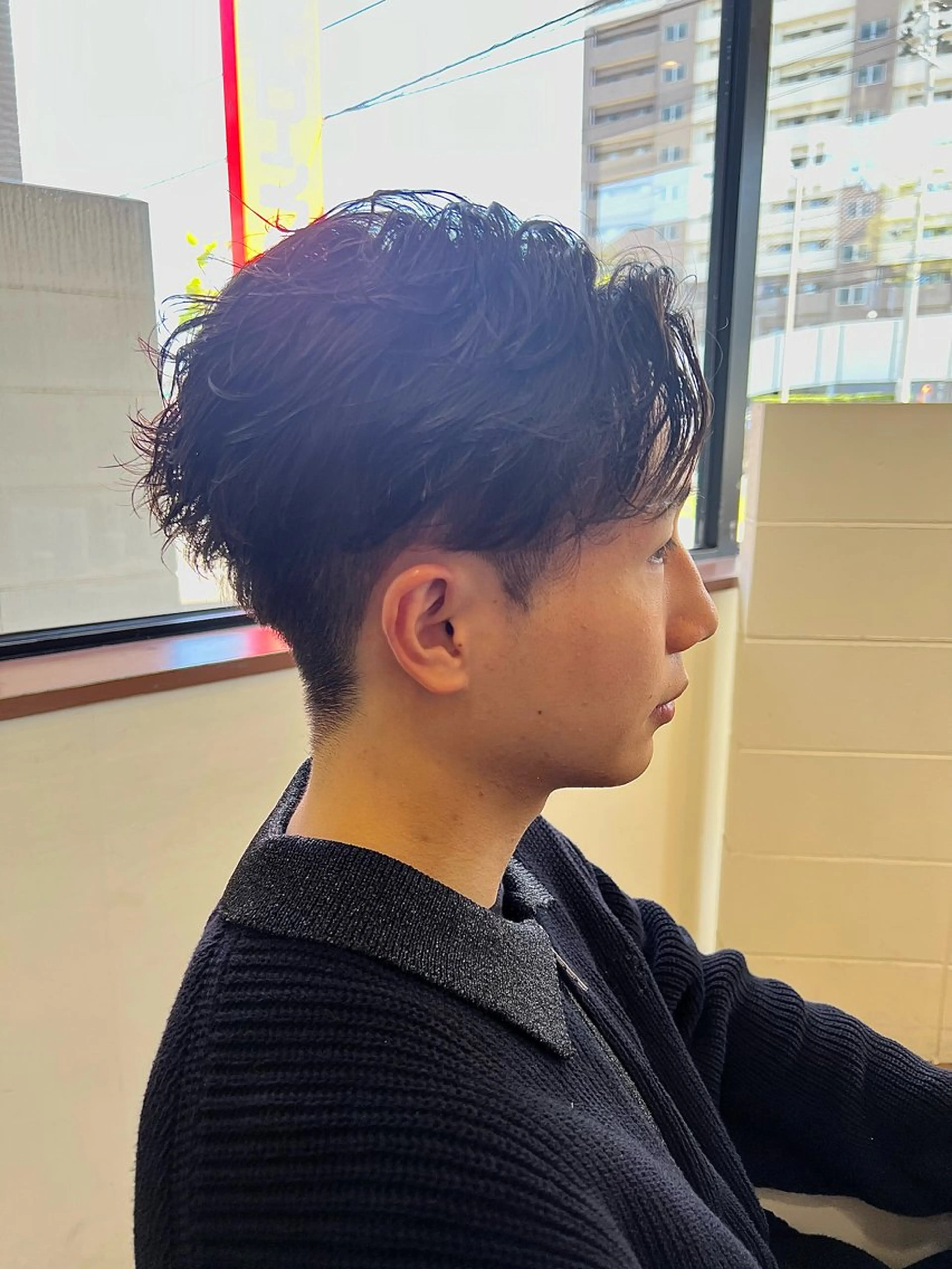 ショート パーマ メンズ メンズパーマ 刈り上げ ニュアンスパーマ 一戸 大和のヘアスタイル