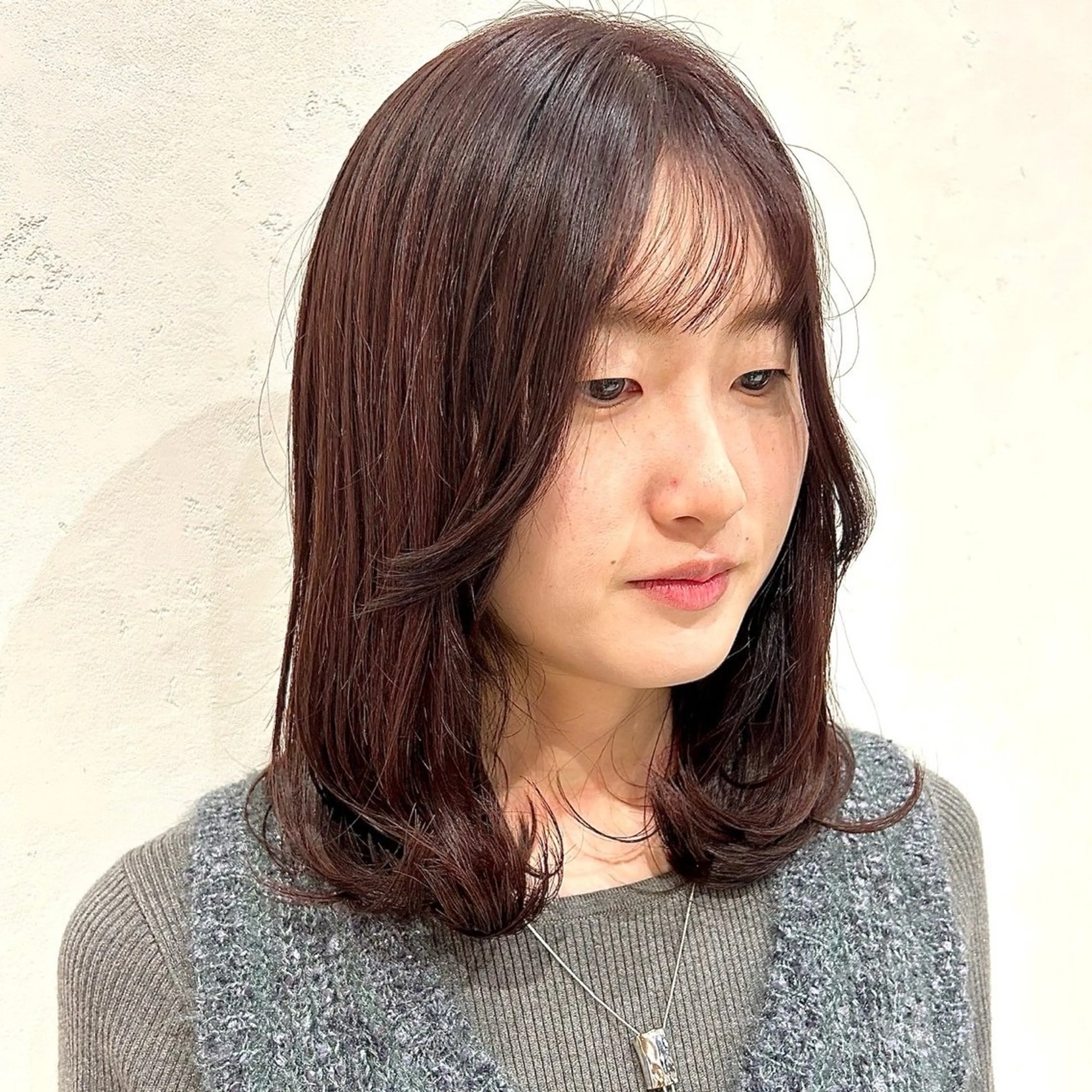 セミロング カラー カット ヘアカラー トリートメント 🍒中川葵久美🍒 レイヤー/メンズのヘアスタイル