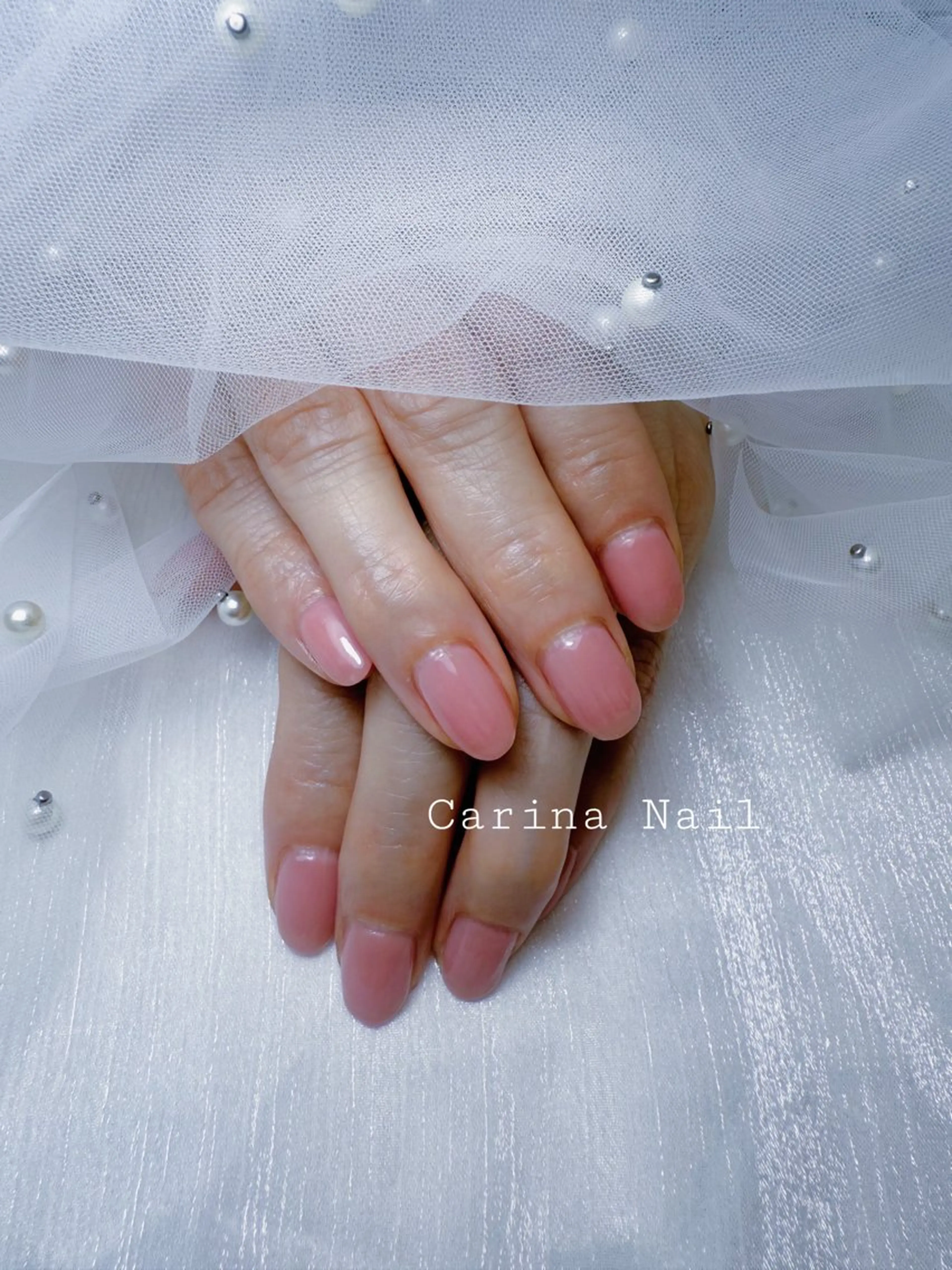 ネイル ワンカラーネイル ピンク Carina Nailのネイルデザイン