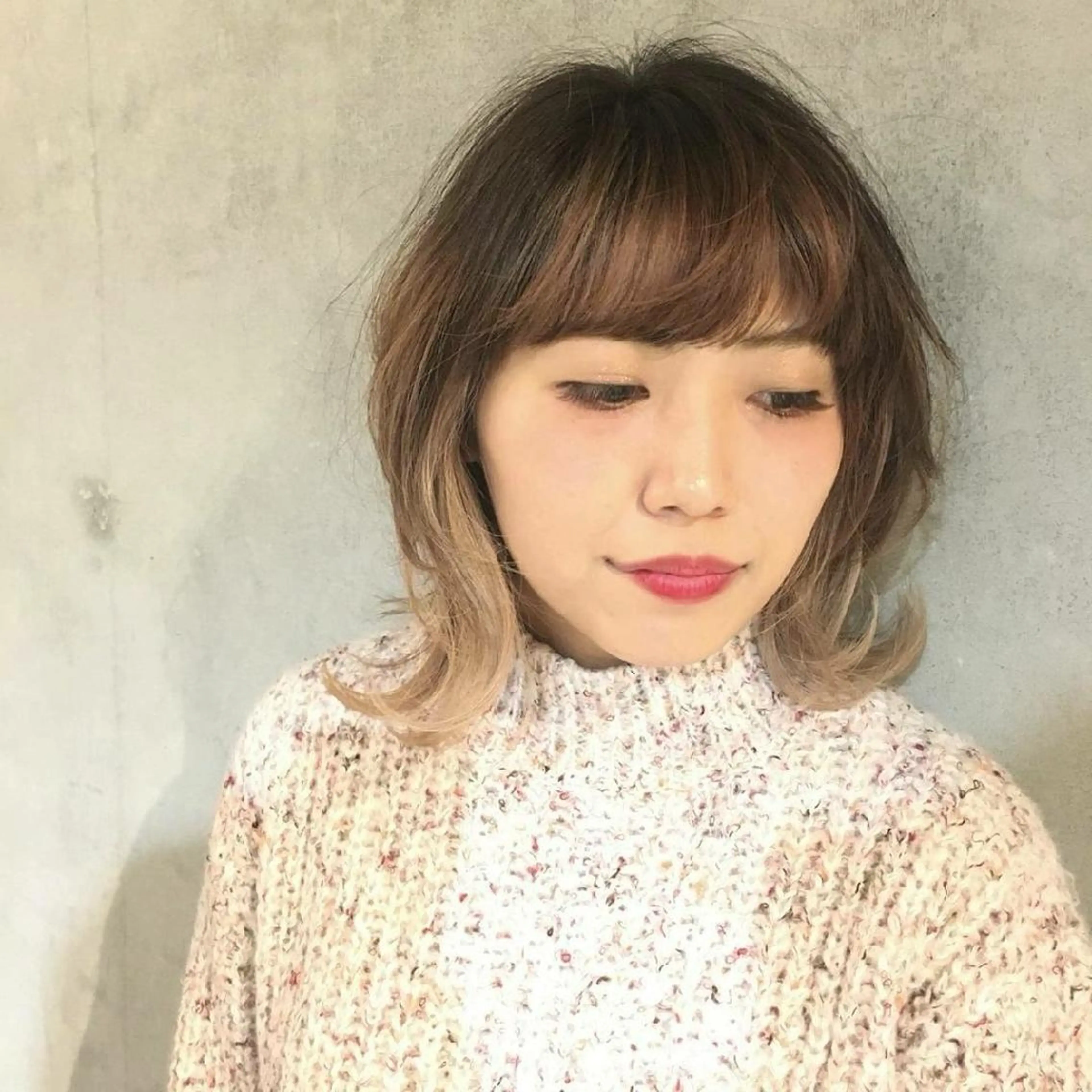 ミディアム カラー ハイライトカラー インナーカラー ハイライト ウルフカット coii コイ【原宿/表参道】のヘアスタイル