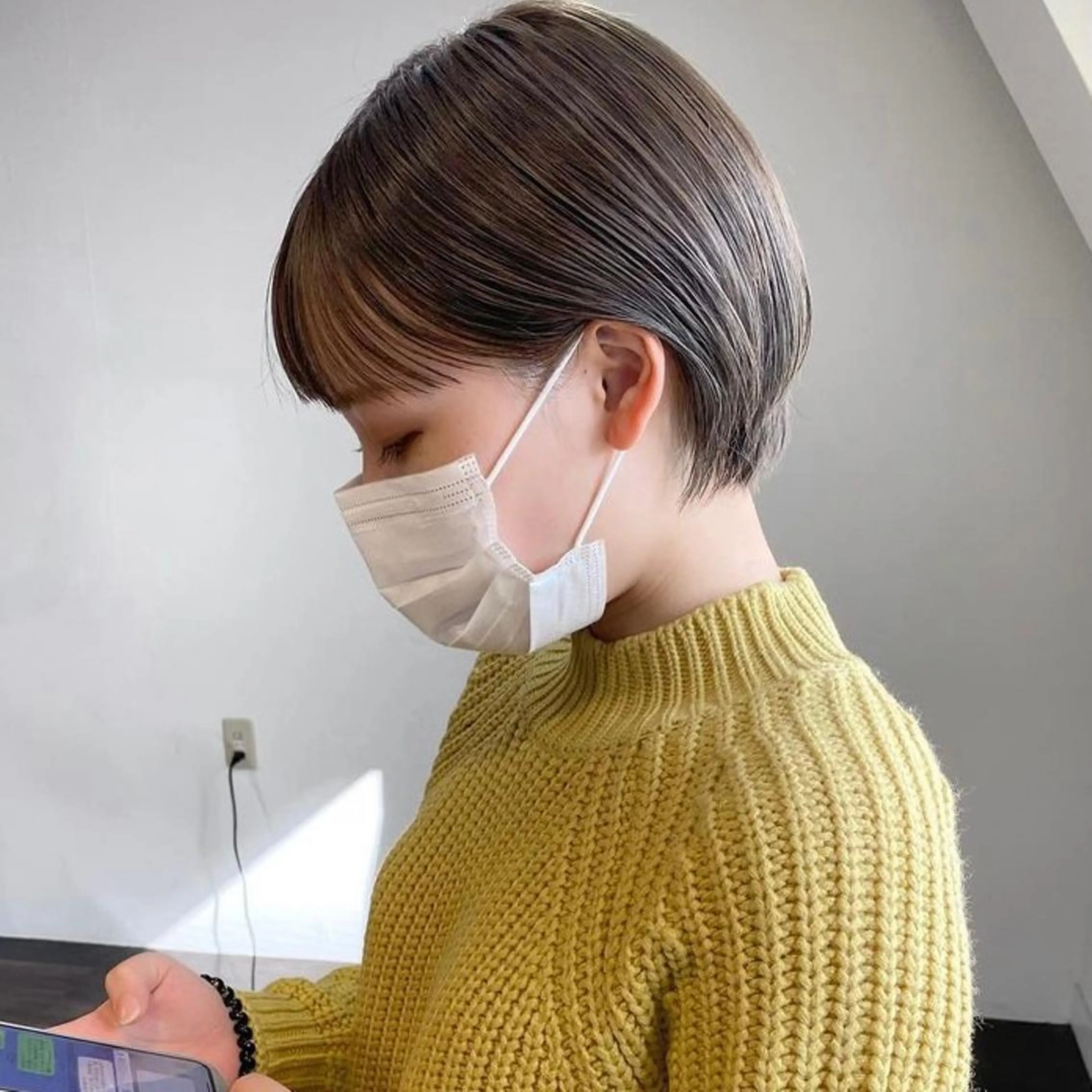 ショート カラー ブリーチ ダブルカラー グレージュ ハイトーンカラー イルミナカラー 🧡色落ちまで2度綺 麗なカラー🧡ヨシキのヘアスタイル