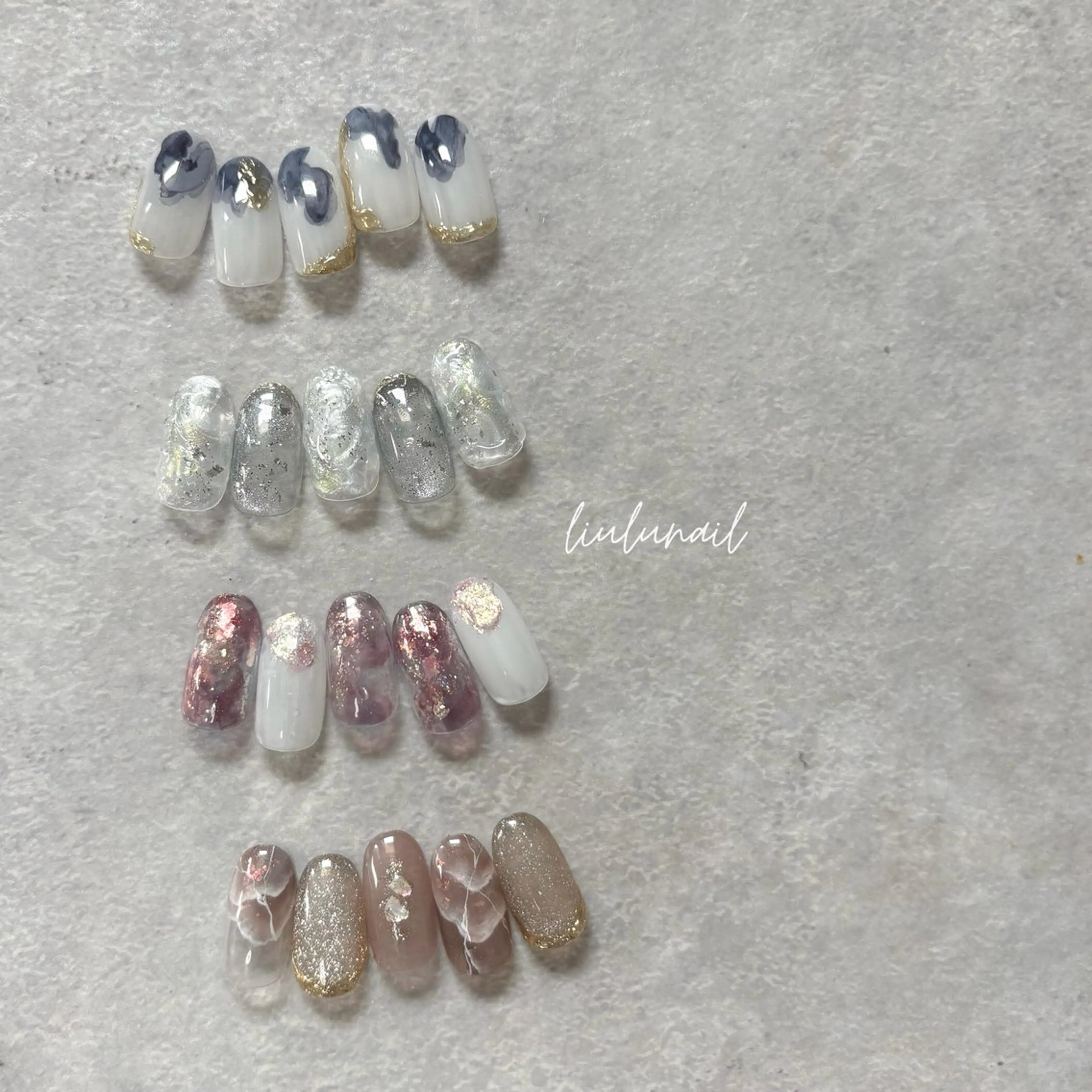 ネイル キラキラネイル ニュアンスネイル liulu nailのネイルデザイン