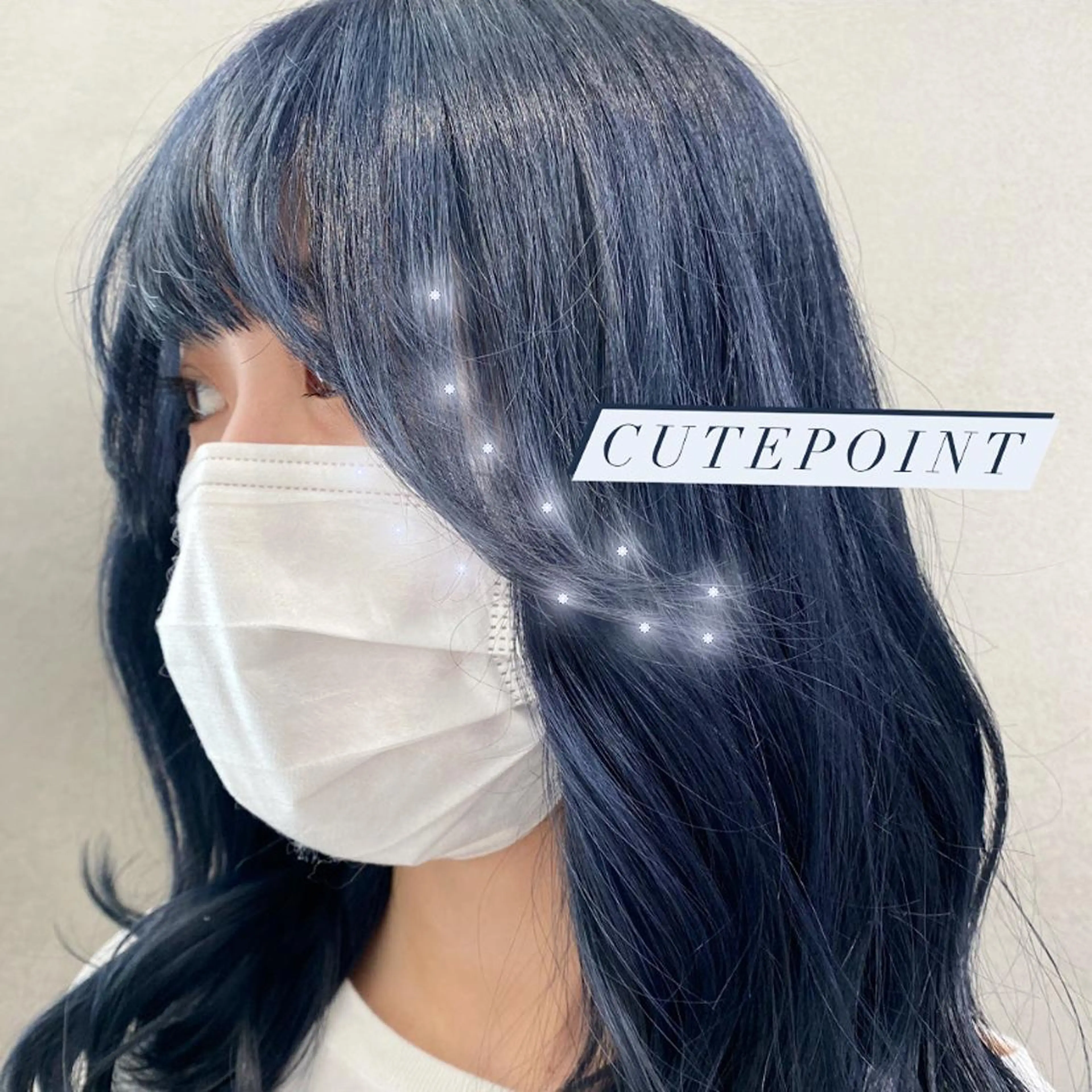 カラー ブリーチ ネイビーカラー Erina レイヤー/似合わせ♡のヘアスタイル