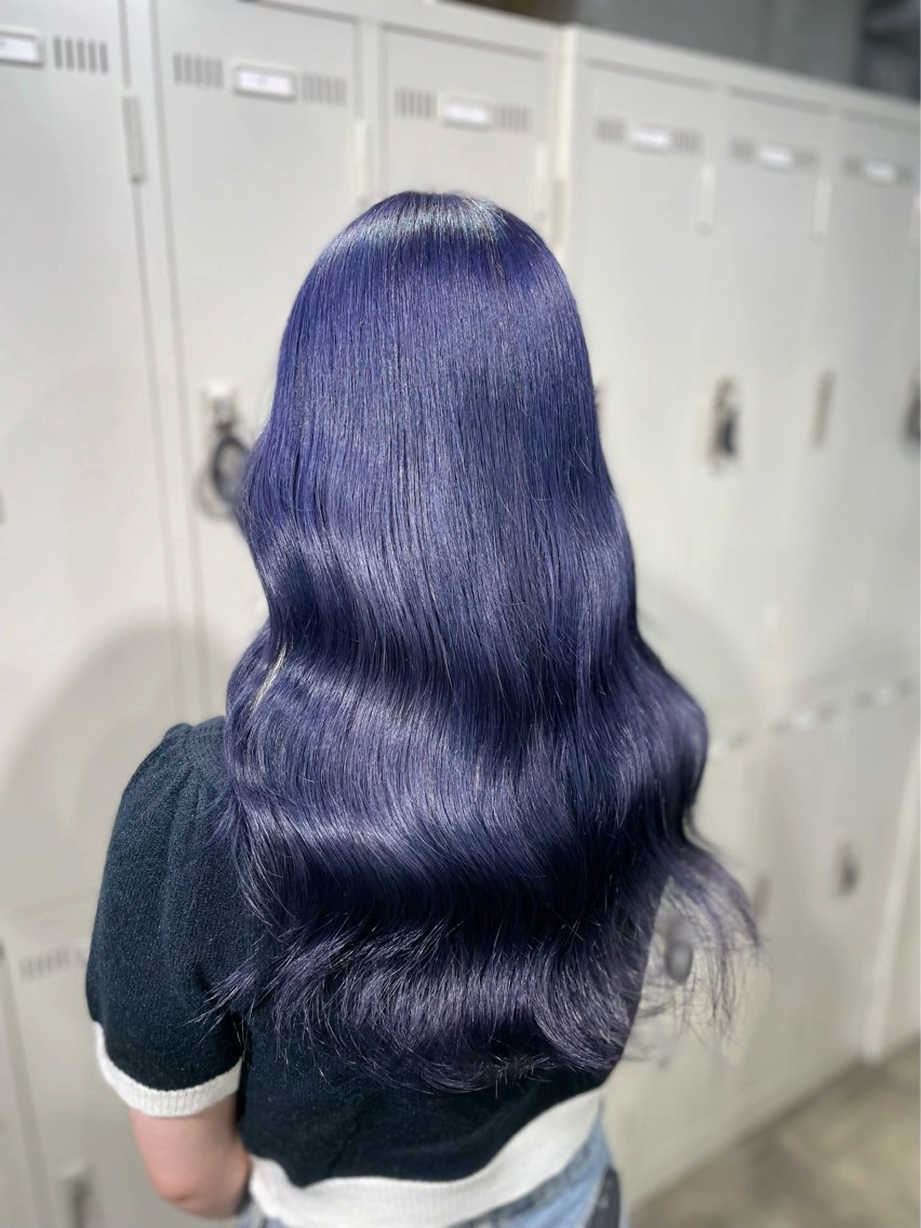 セミロング カラー ブルーカラー ブルーラベンダー ラベンダーカラー alicetokyo 🦋宮葉🦋のマツエク・マツパデザイン