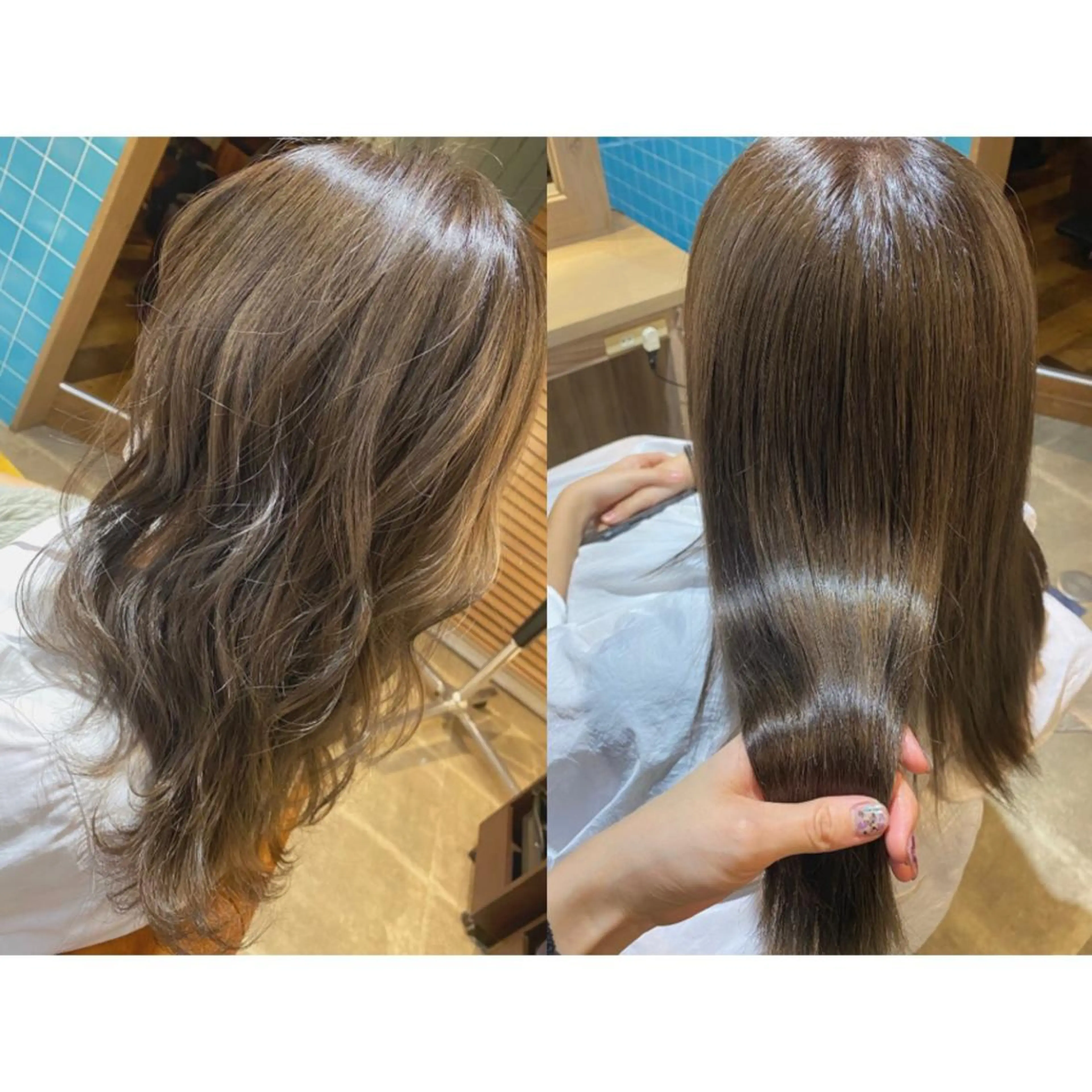 カラー グレージュ 🐻結んで可愛い hair EMI🐻のヘアスタイル