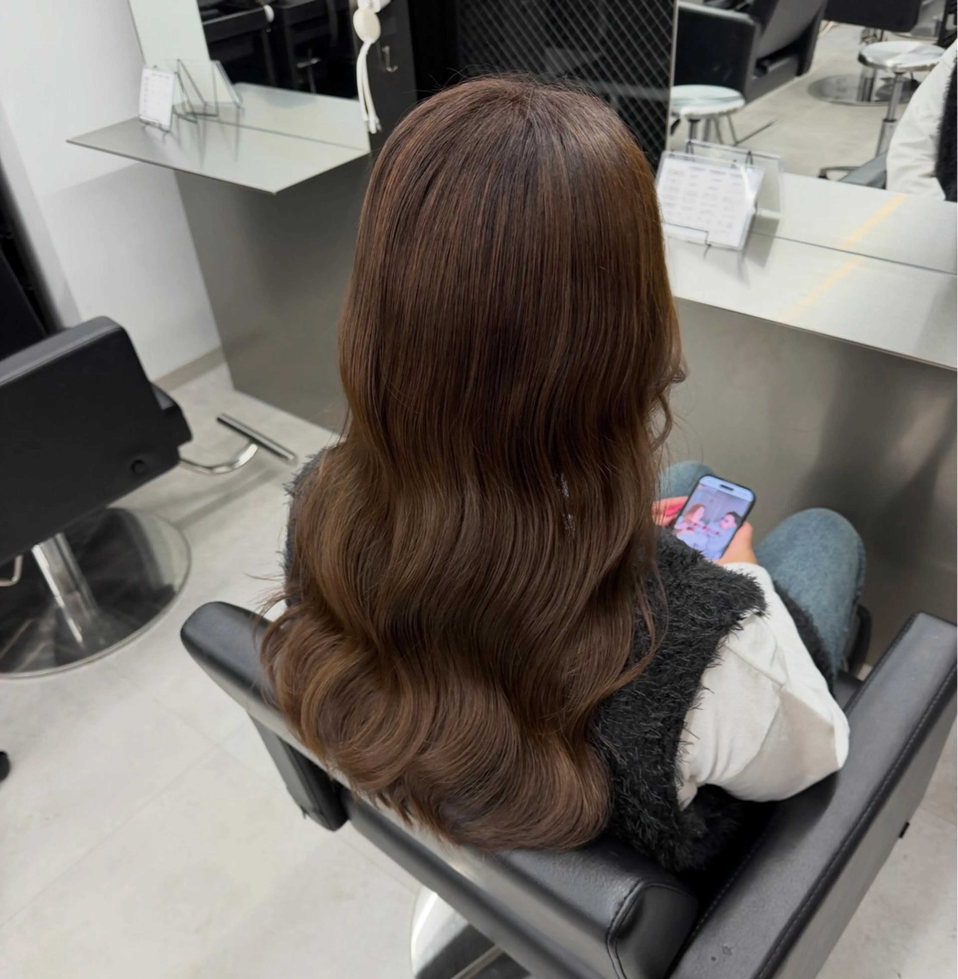 ロング カラー トリートメント ヘアカラー トリートメント Lapis 福岡大名 AIのヘアスタイル