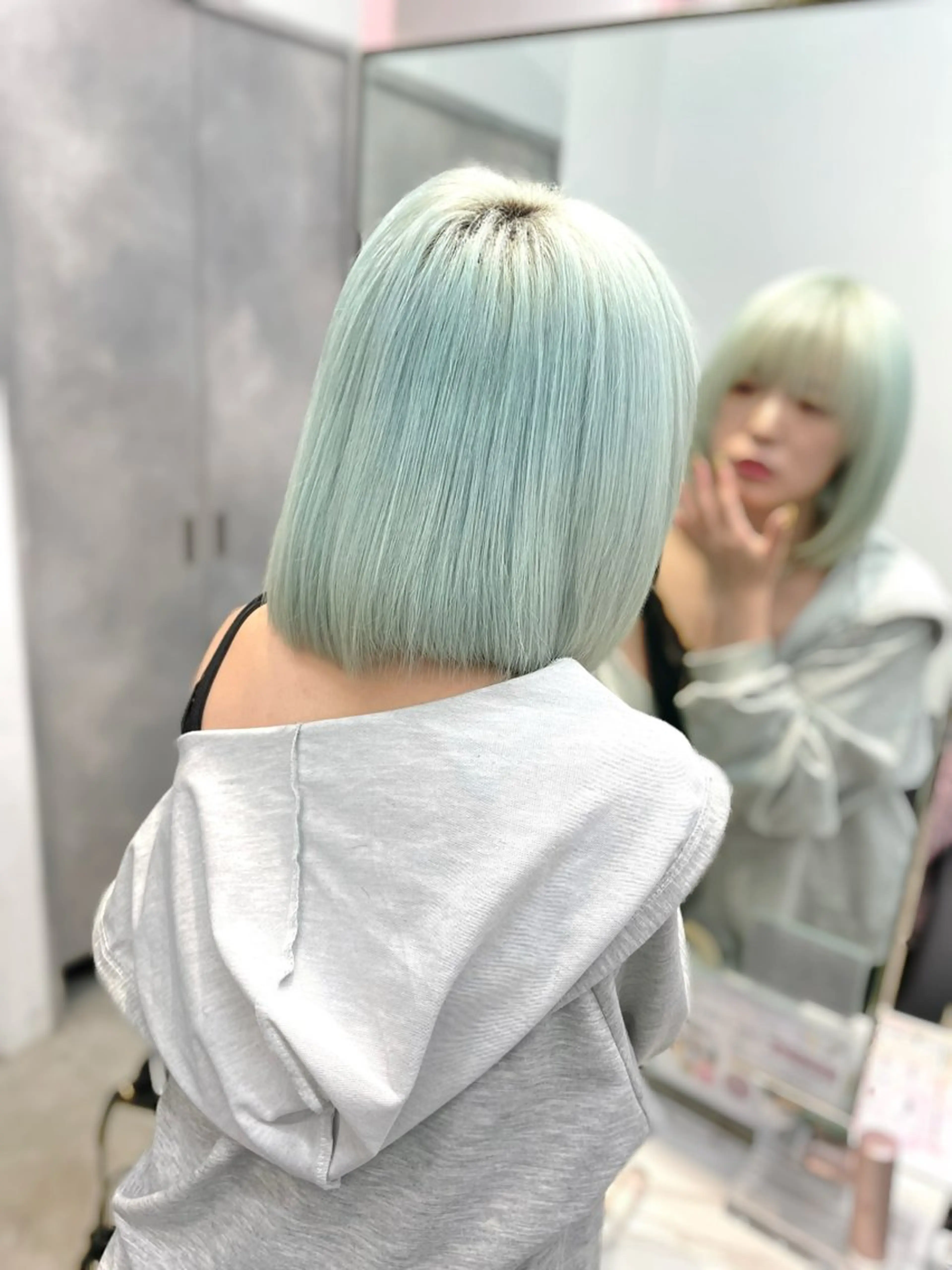 ミディアム ムラ修正ブリーチ 山田眞之介のヘアスタイル