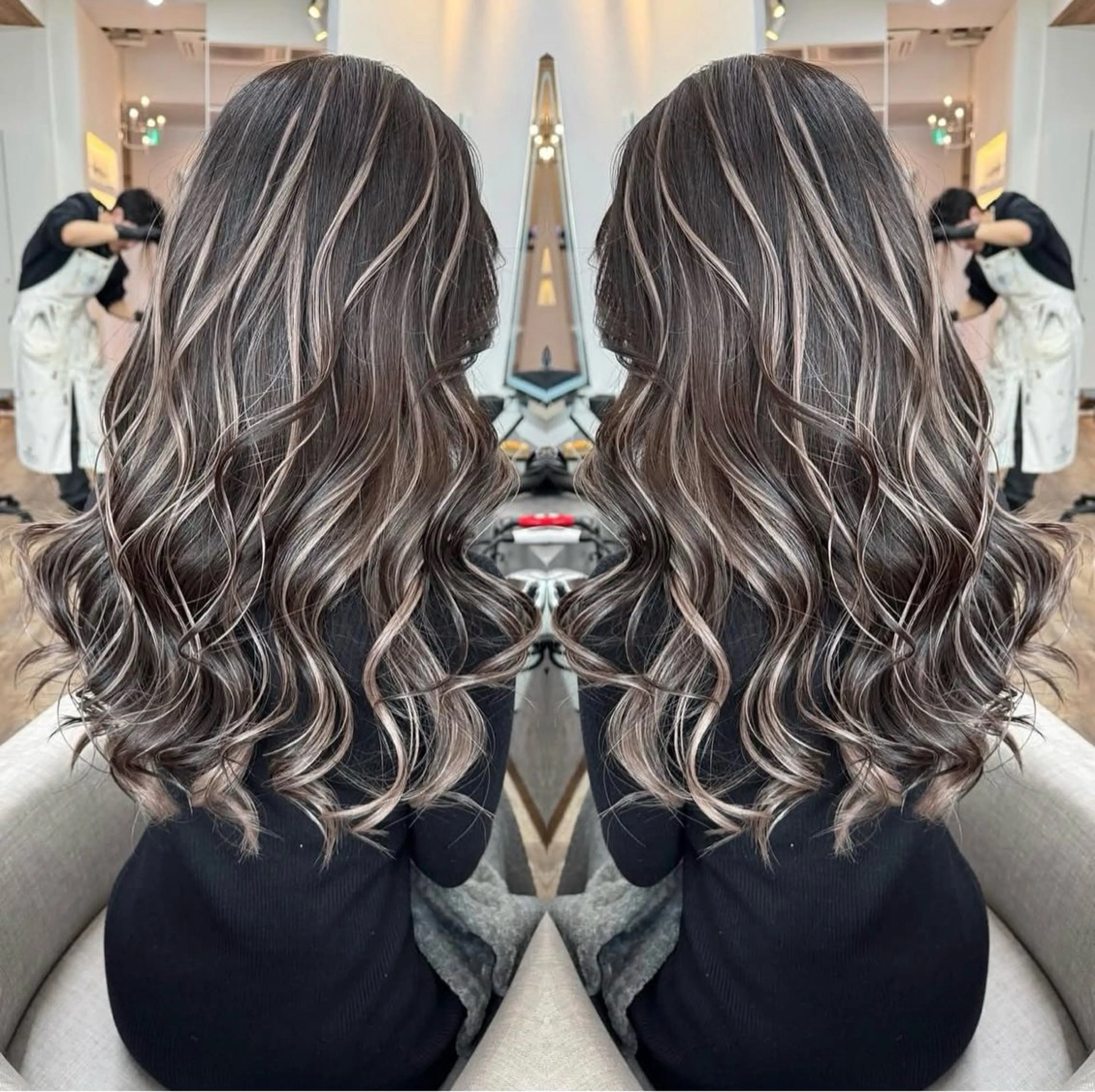 ロング カラー ハイライトカラー ハイライト ギャル/grow渋谷 🌺Non👶🏾のヘアスタイル