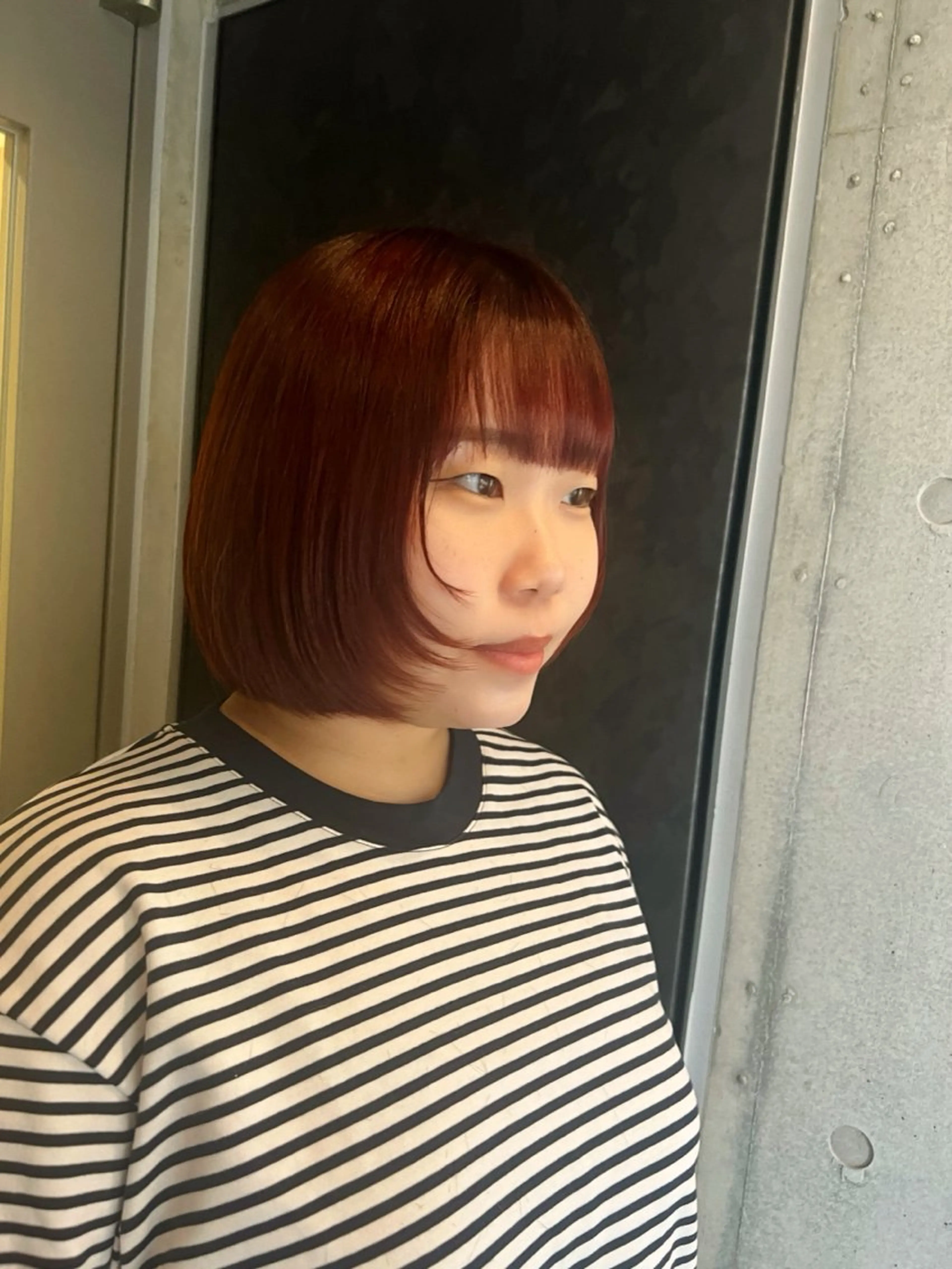 ショート オレンジブラウン 柔め透明感血色カラー 暖色/レイヤー/ゆいのヘアスタイル