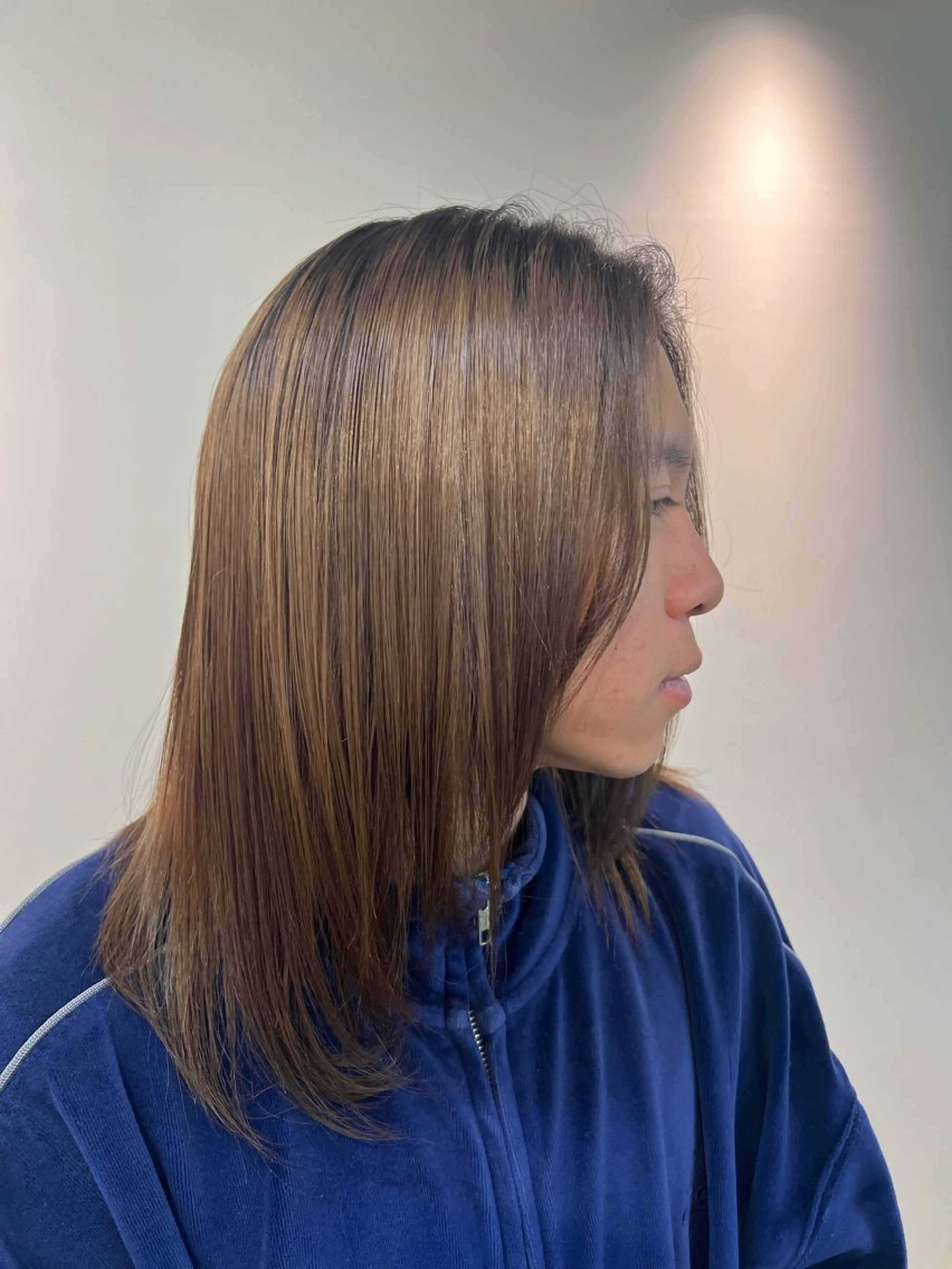 ミディアム カラー ブラウンカラー 山中 欧輔のヘアスタイル