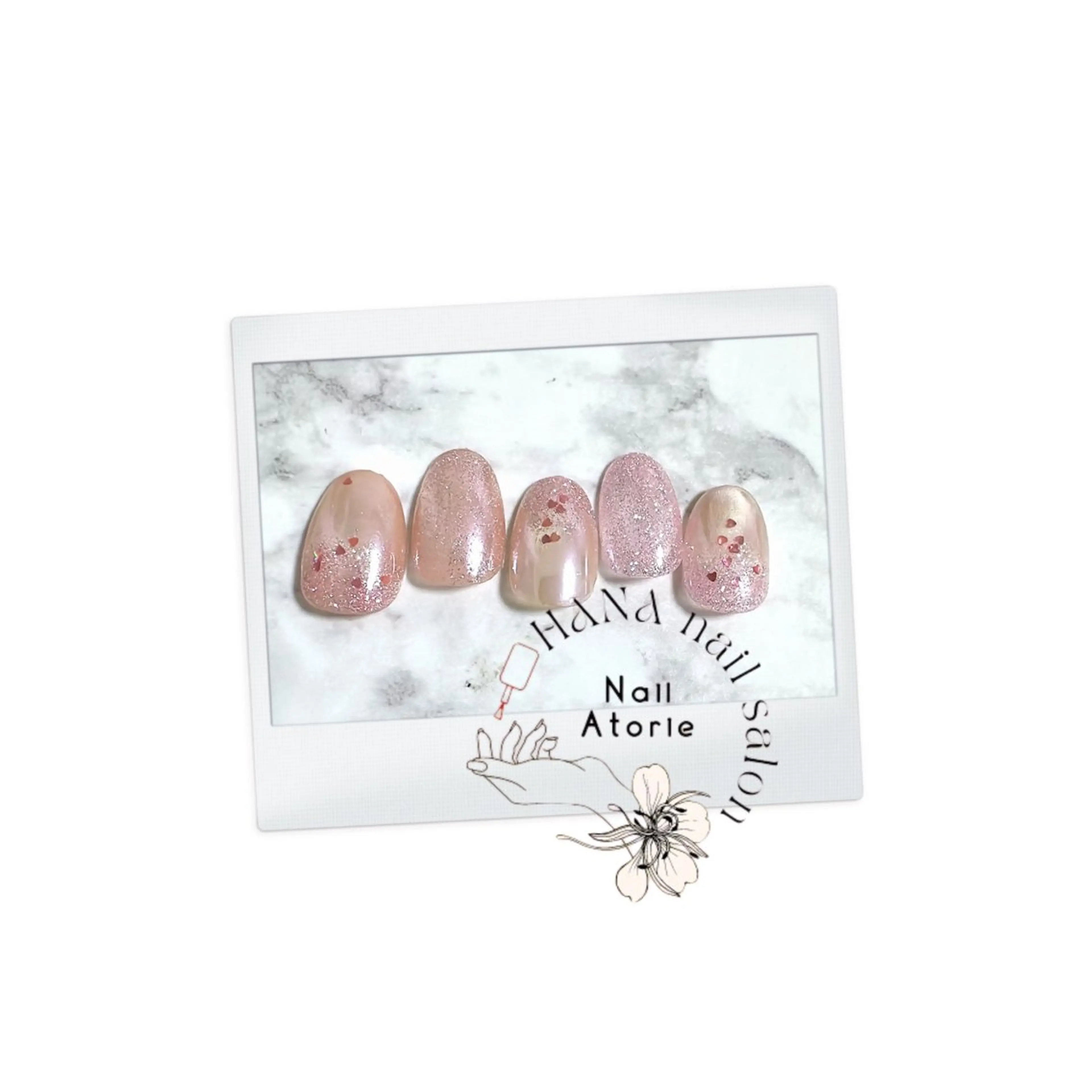 ネイル マグネットネイル 春ネイル ハンドネイル HaNA 　nail salonのネイルデザイン