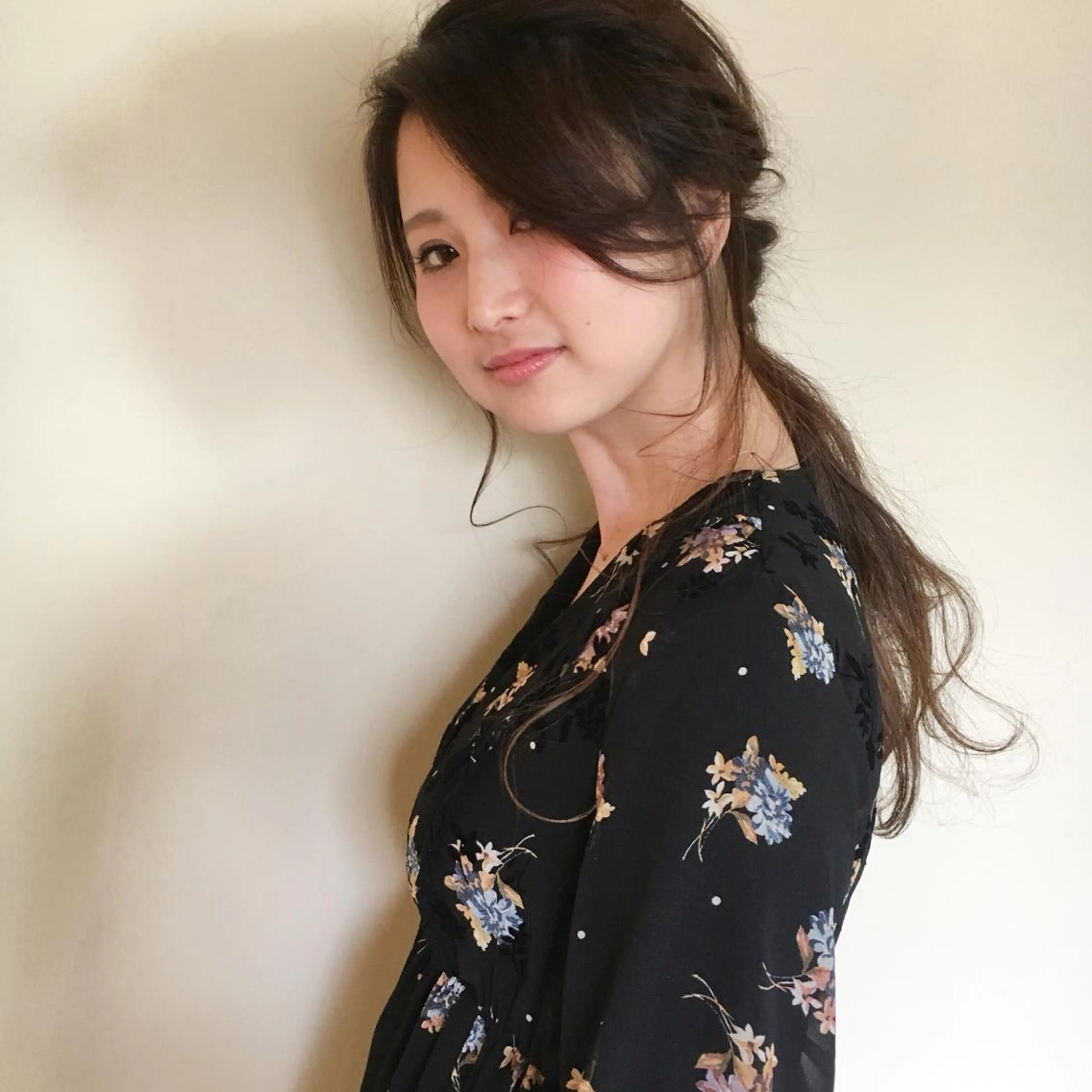 ロング カラー ヘアアレンジ 薬院:今泉/上川美幸 ボブ/顔周りレイヤーのヘアスタイル