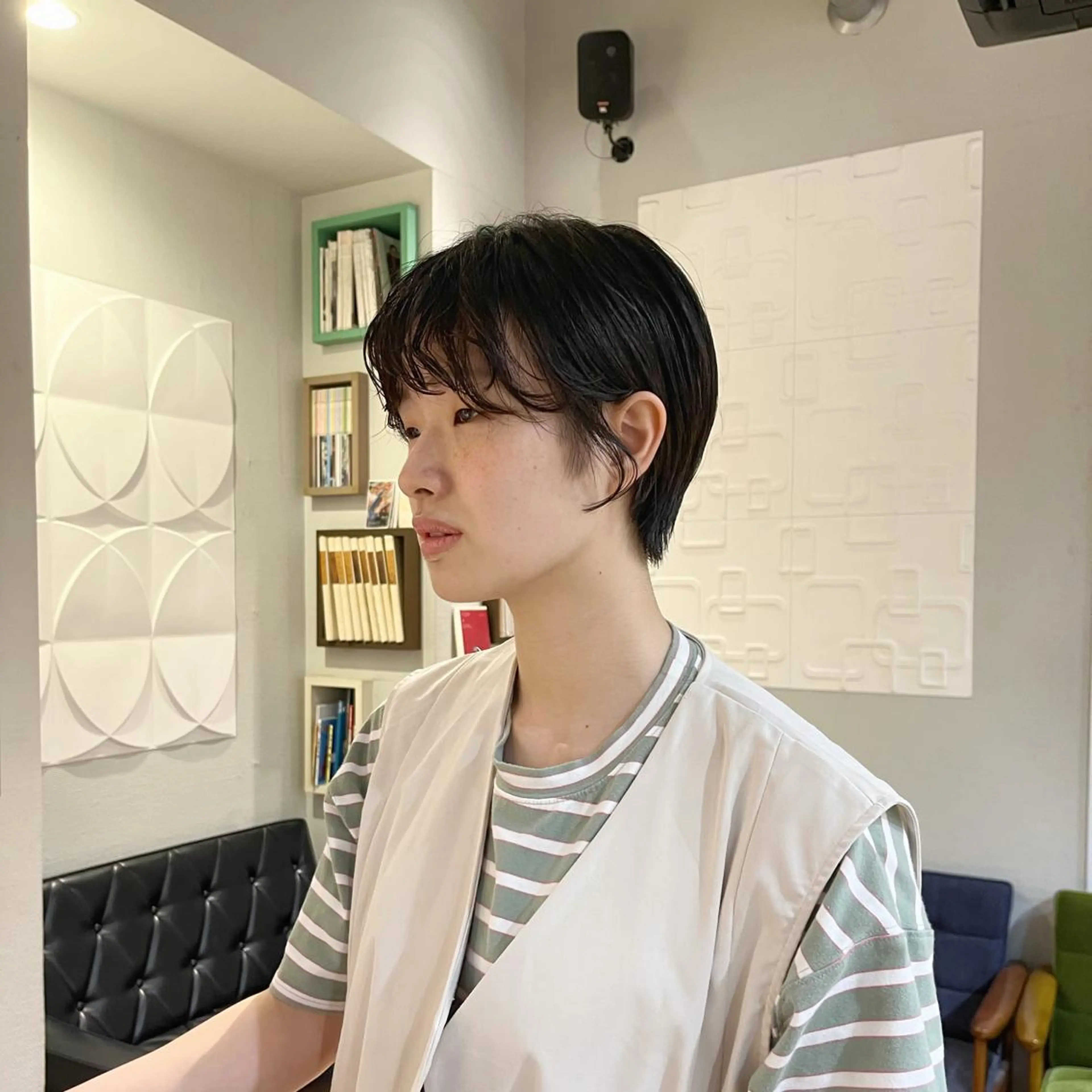 ショート パーマ 丸みショート ショートヘア かわい りほのヘアスタイル