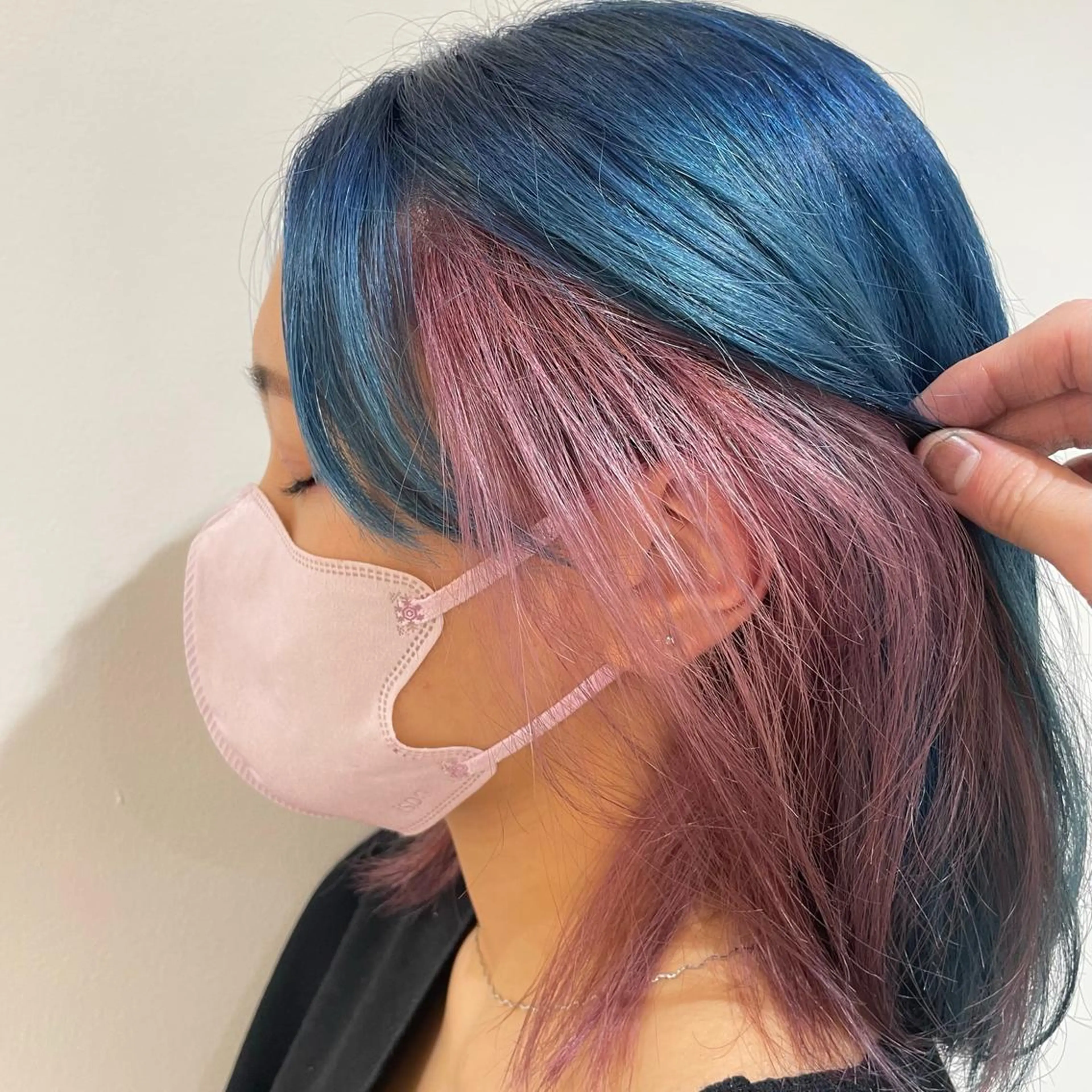 ミディアム カラー ブルーカラー ラベンダーカラー ラベンダーピンク ピンクカラー ヘアカラー 【大人ショート/ボブ モデル募集】　Seiのヘアスタイル