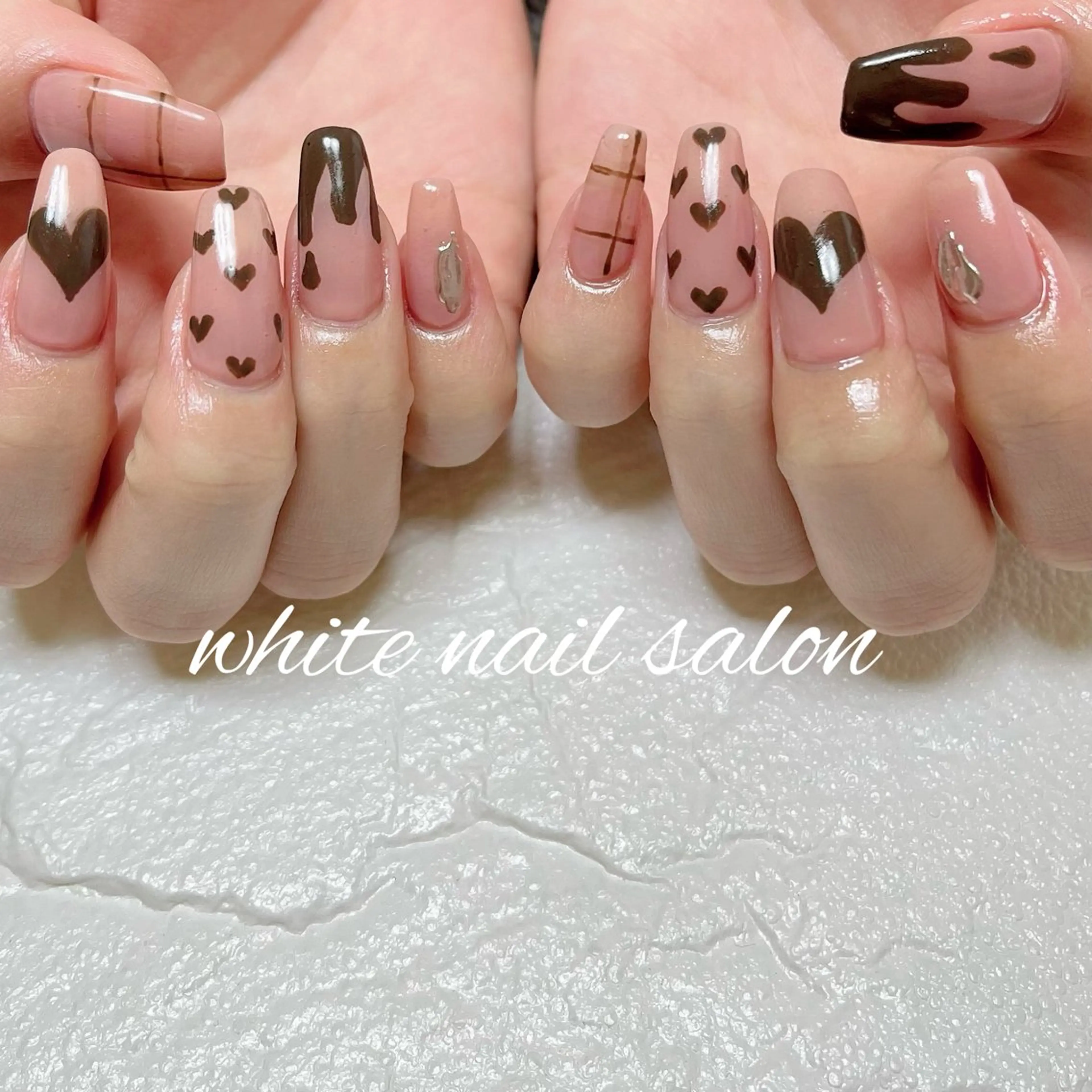 ネイル 持ち込み ハンドネイル white nail salonのネイルデザイン