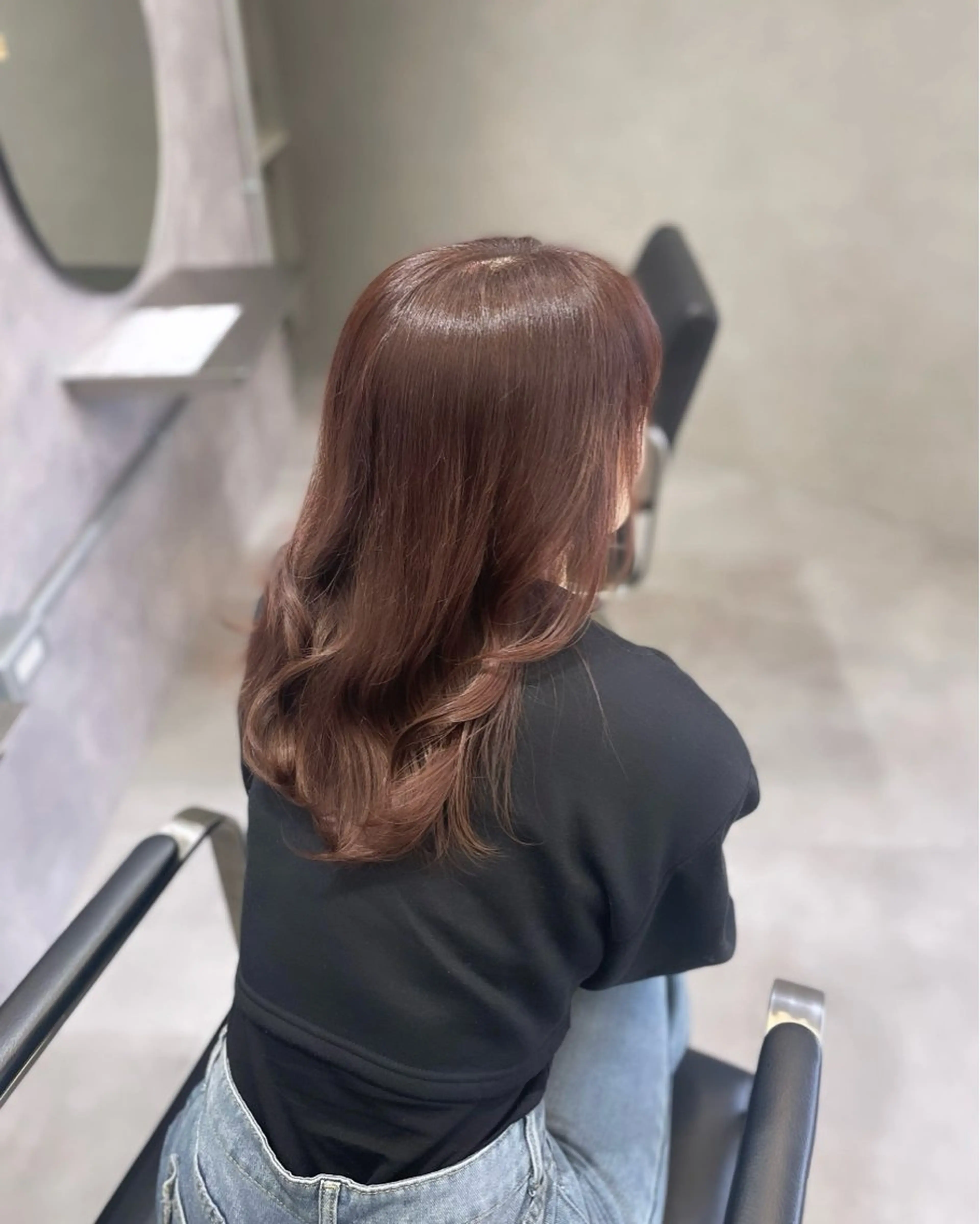 セミロング カラー ブリーチ ブラウンカラー ダブルカラー ブリーチなしカラー ピンクカラー ヘアカラー Rui/透明感カラー 暖色/レイヤーカットのヘアスタイル