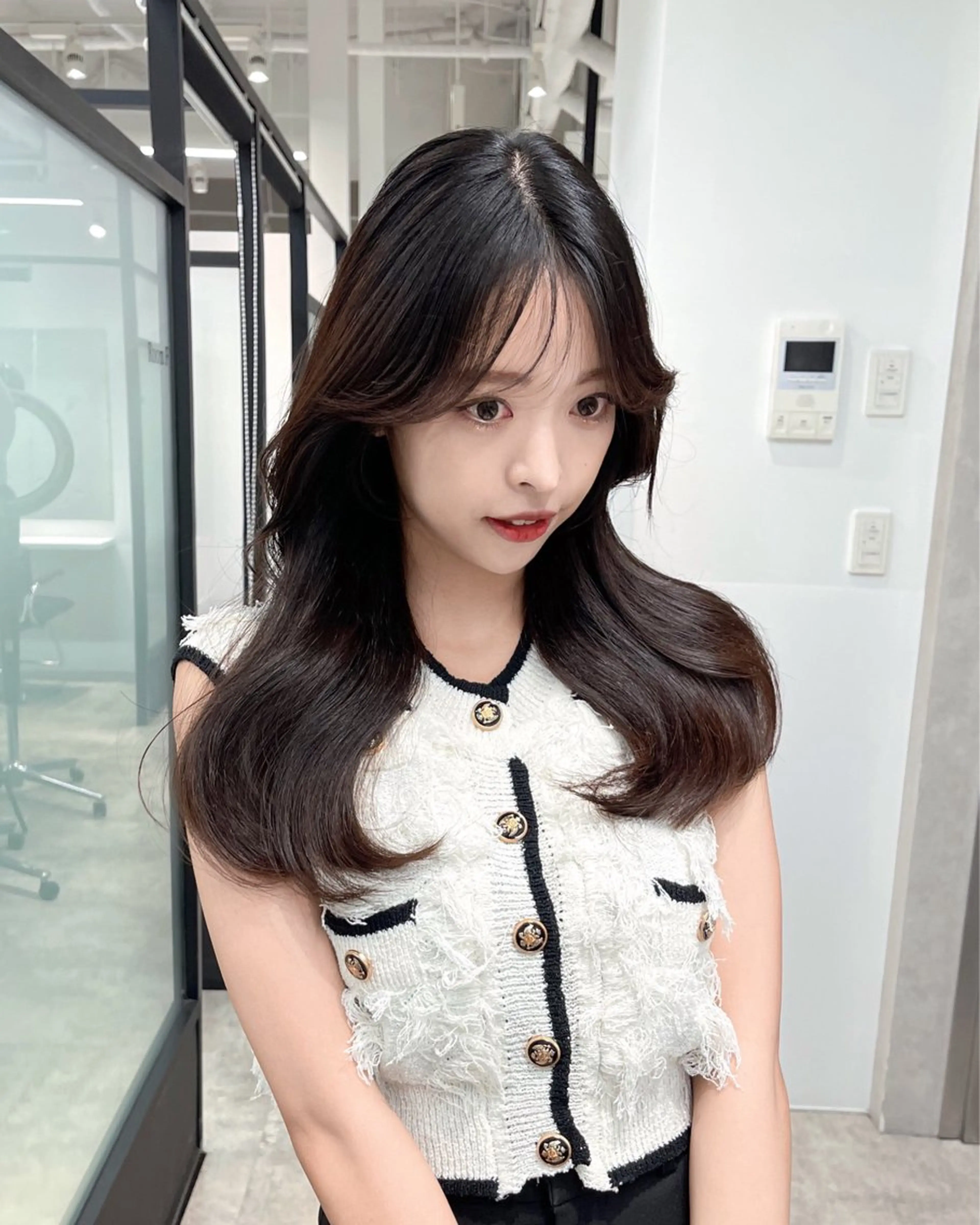 ロング 韓国風ヘア レイヤーカット カット ヘアカラー トリートメント 韓国レイヤーカット 髪質改善▫️水野有真のヘアスタイル