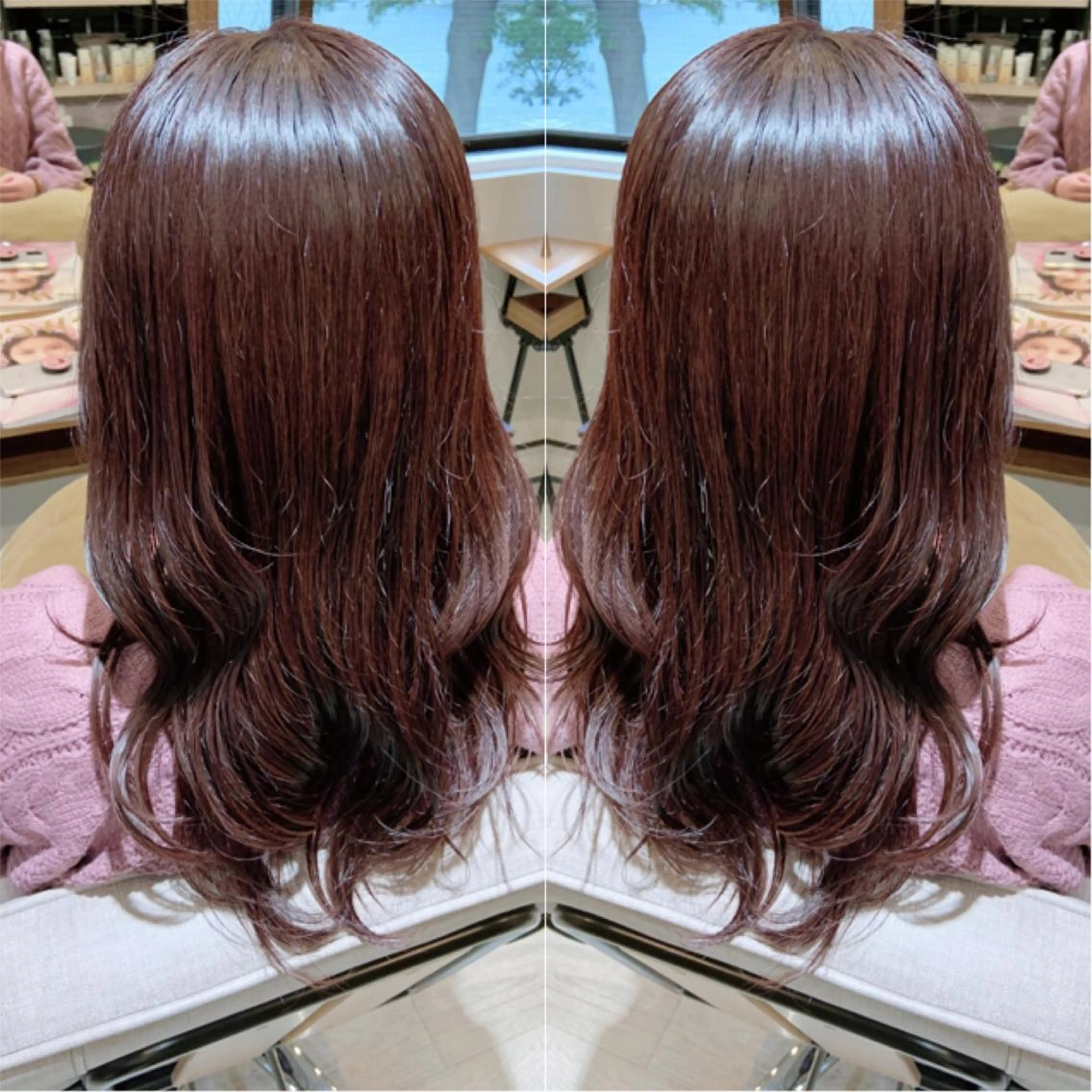 ロング カラー ヘアアレンジ カット ヘアカラー トリートメント 韓国hair🦋 Nanaのヘアスタイル