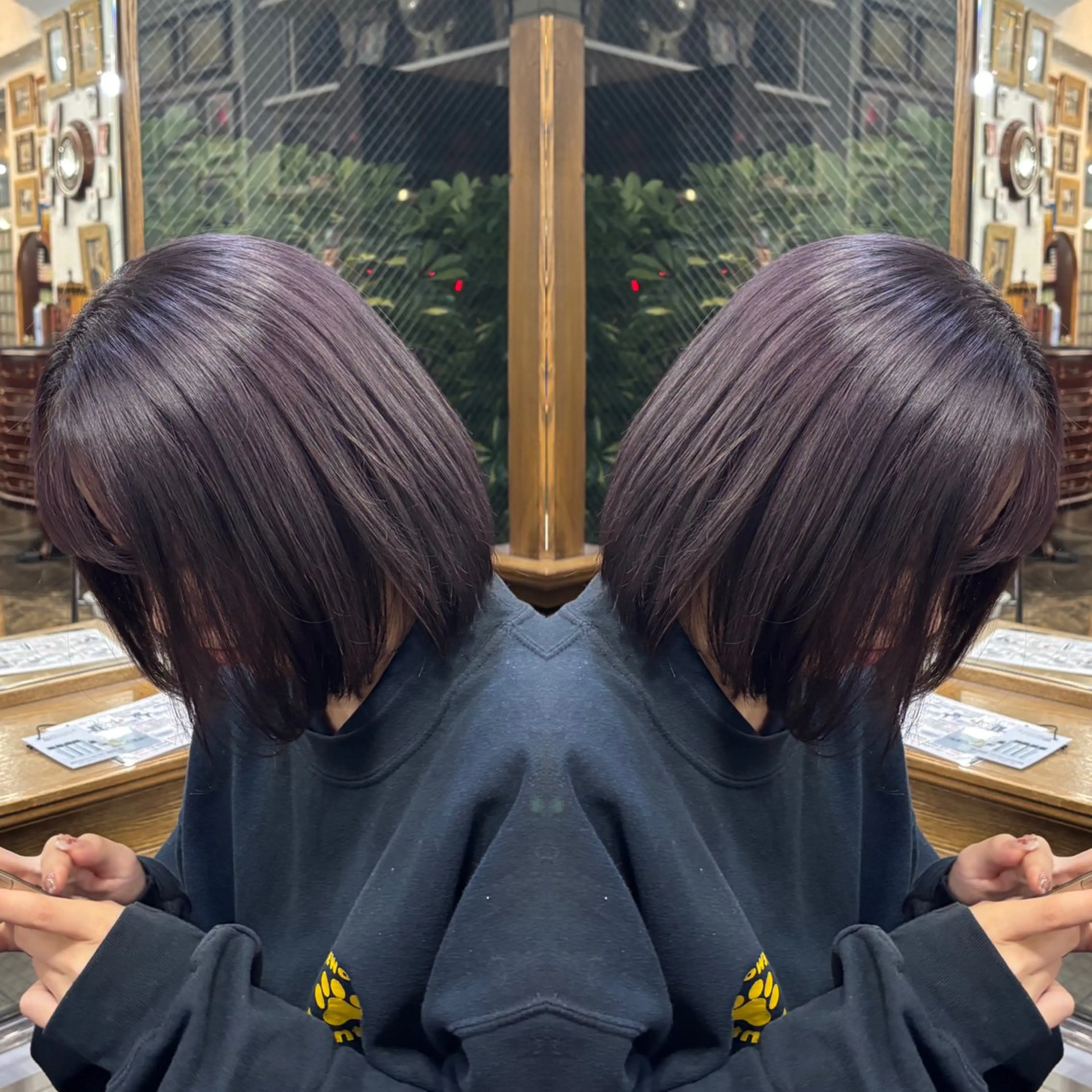 ショート カラー カット ヘアカラー トリートメント 💎ハイトーン/艶 カラー モエカ💎のヘアスタイル