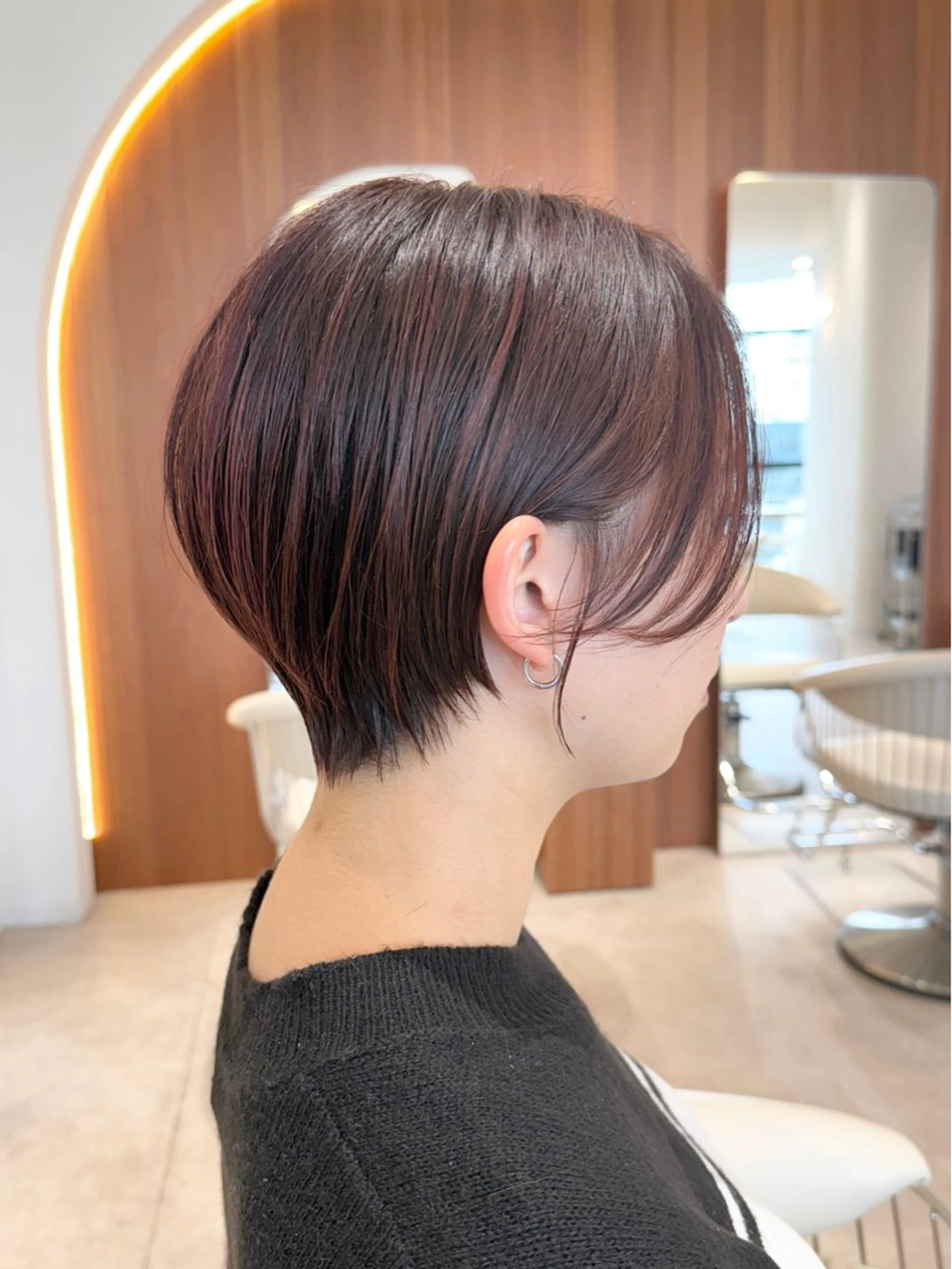 ショート カラー ショートボブ ショートレイヤー ハンサムショート 丸みショート ボブ カット ヘアカラー 縮毛矯正 トリートメント 田中航平/渋谷ボブ/ レイヤーボブのヘアスタイル