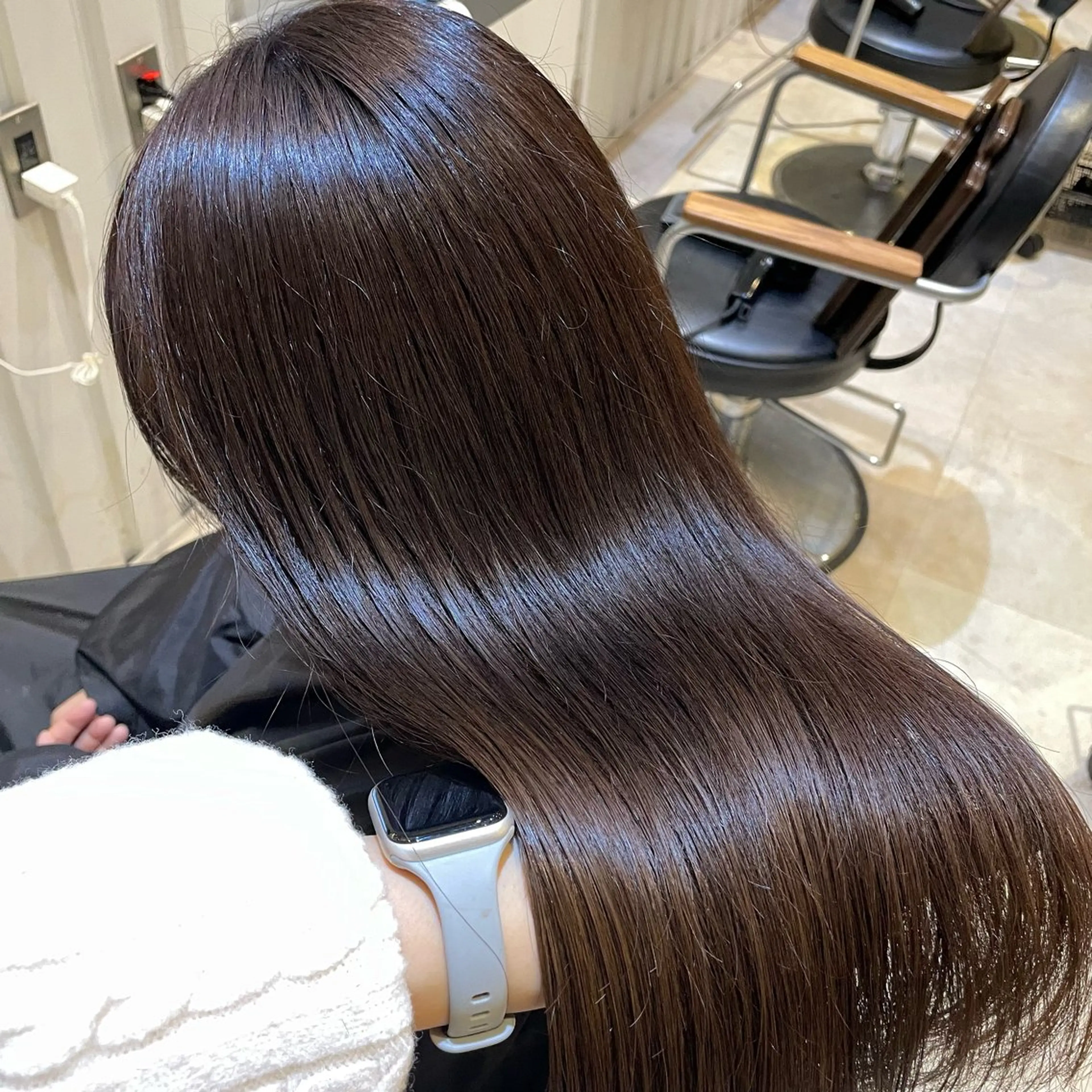 セミロング カラー ヘアカラー 💘韓国レイヤー上 品カラーruru💘のヘアスタイル
