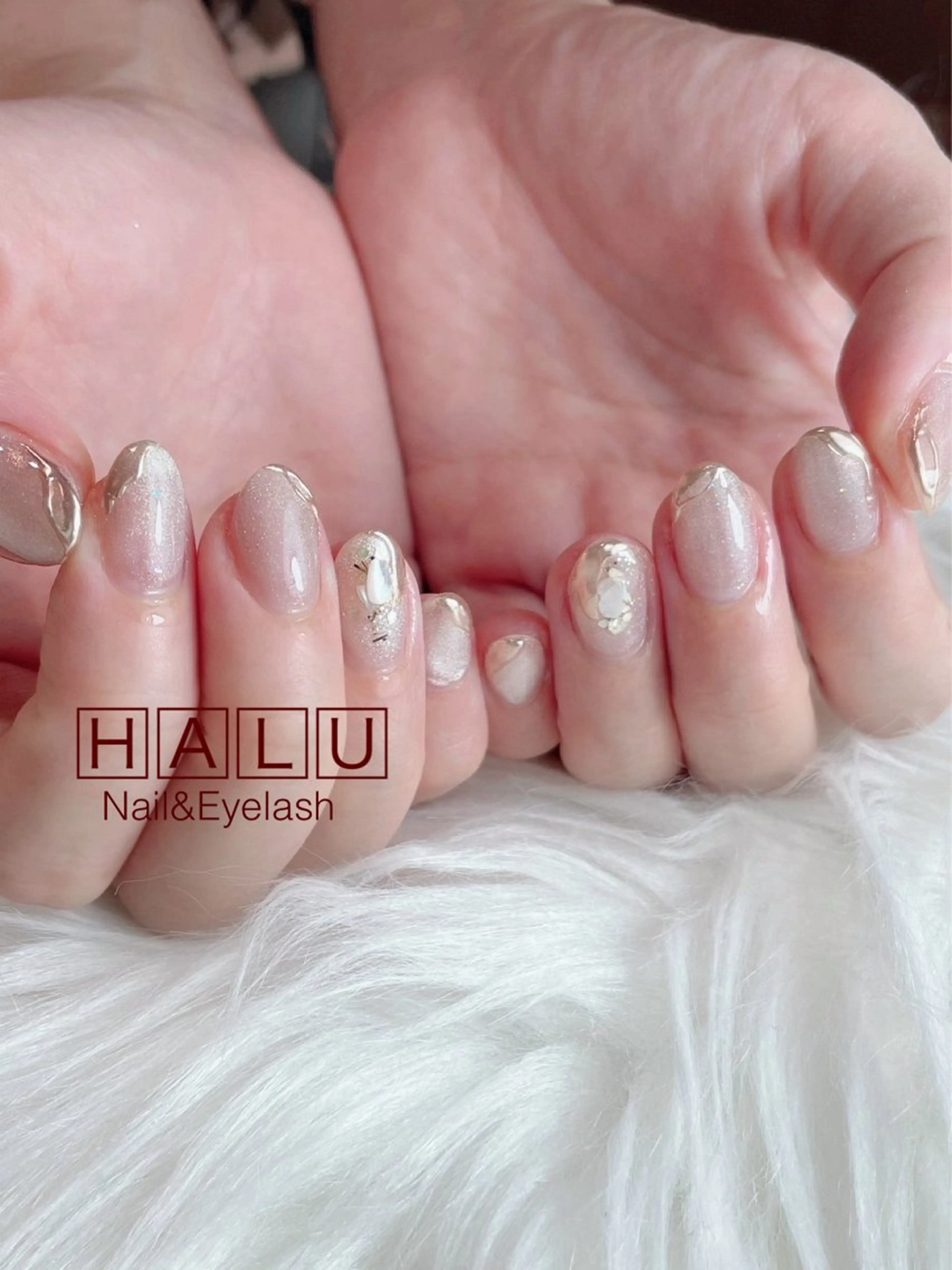 ネイル マグネットネイル ミラーネイル HALU ハルのネイルデザイン