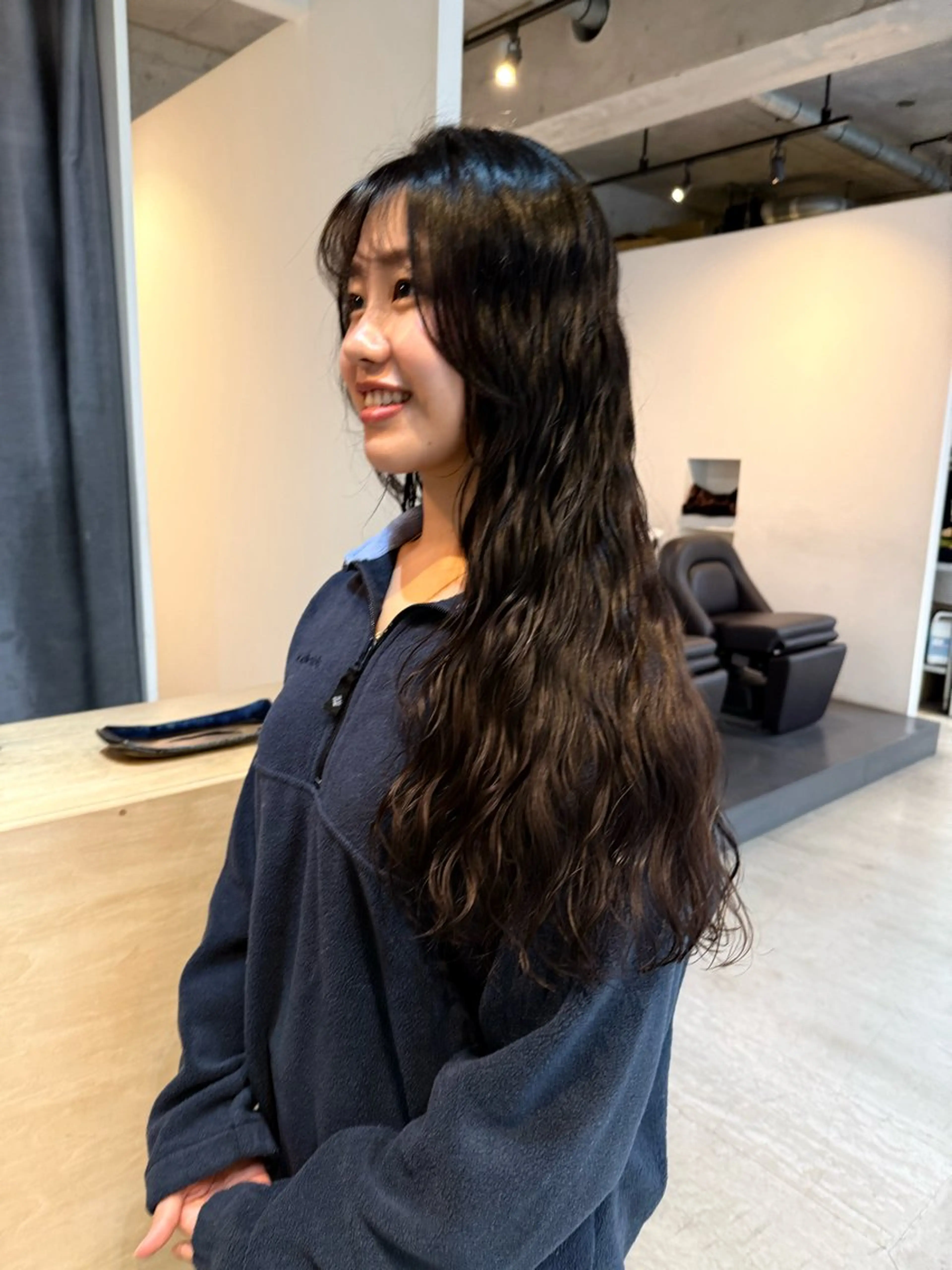 ロング カット パーマ デジタルパーマ/ ウェーブパーマ/神野のヘアスタイル