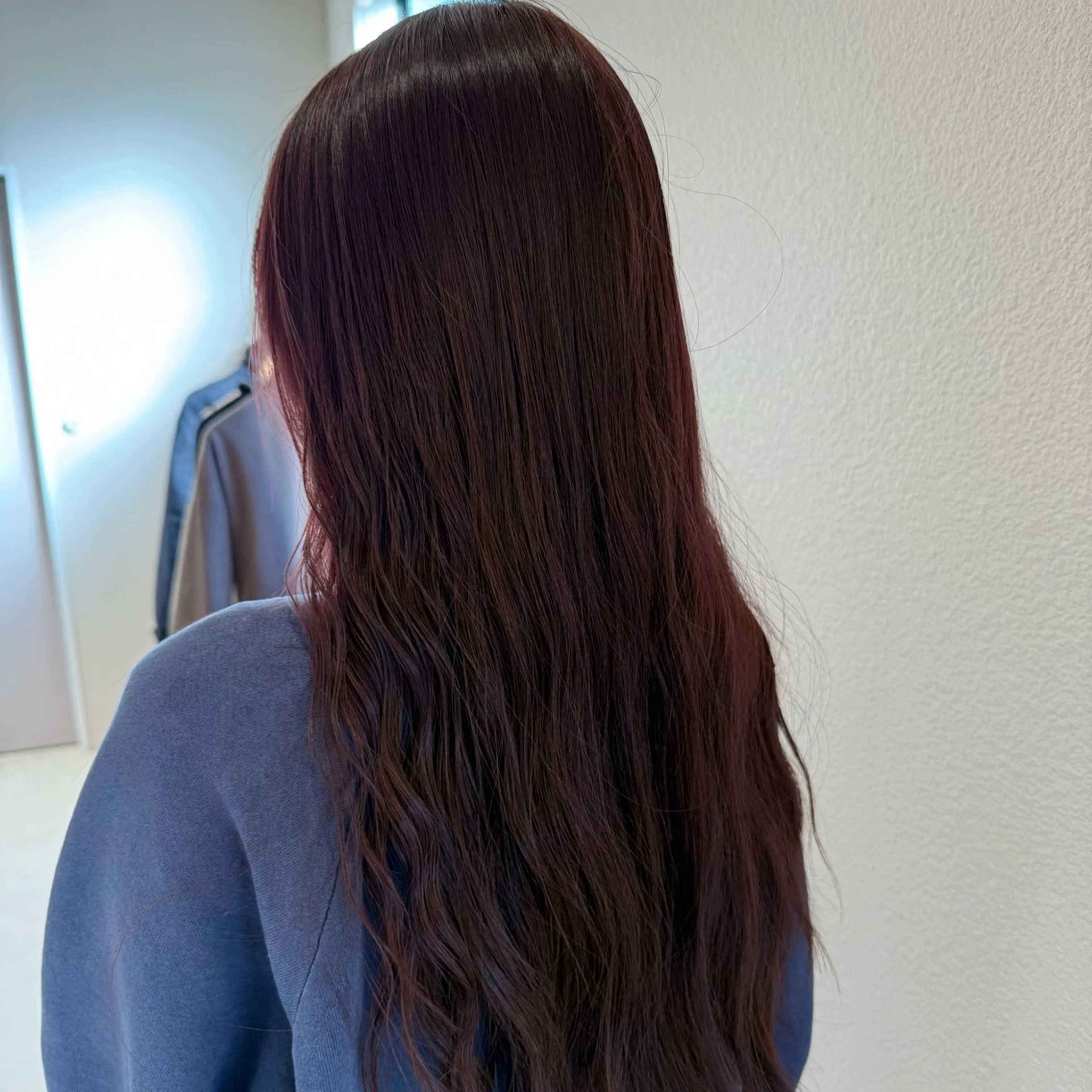 セミロング カラー セミロングパーマ ブリーチ ブリーチなしカラー ピンクカラー 縮毛矯正 中林 優太のヘアスタイル