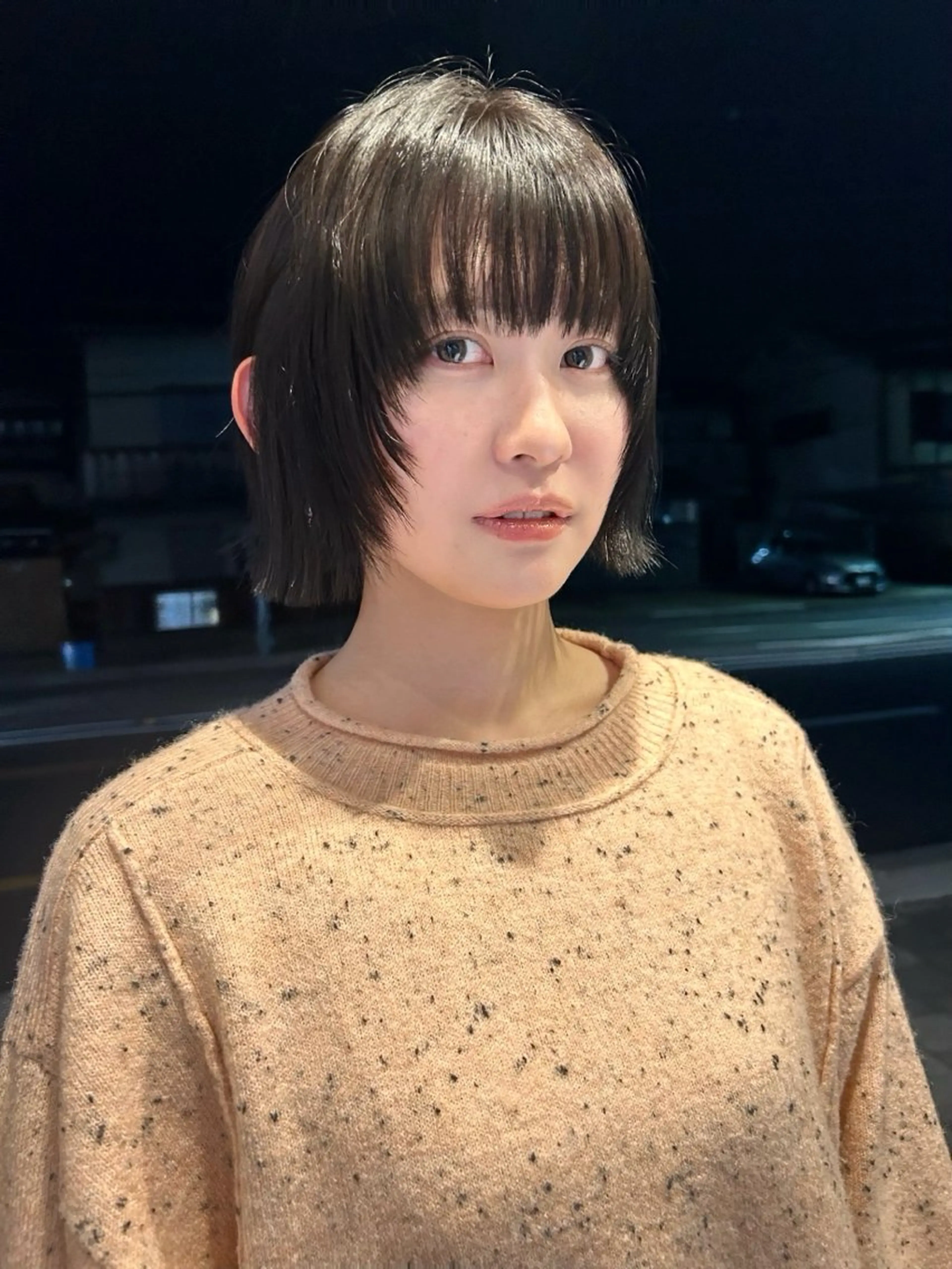 ショート ボブレイヤー ボブ レイヤーカット 藤原 直希のヘアスタイル