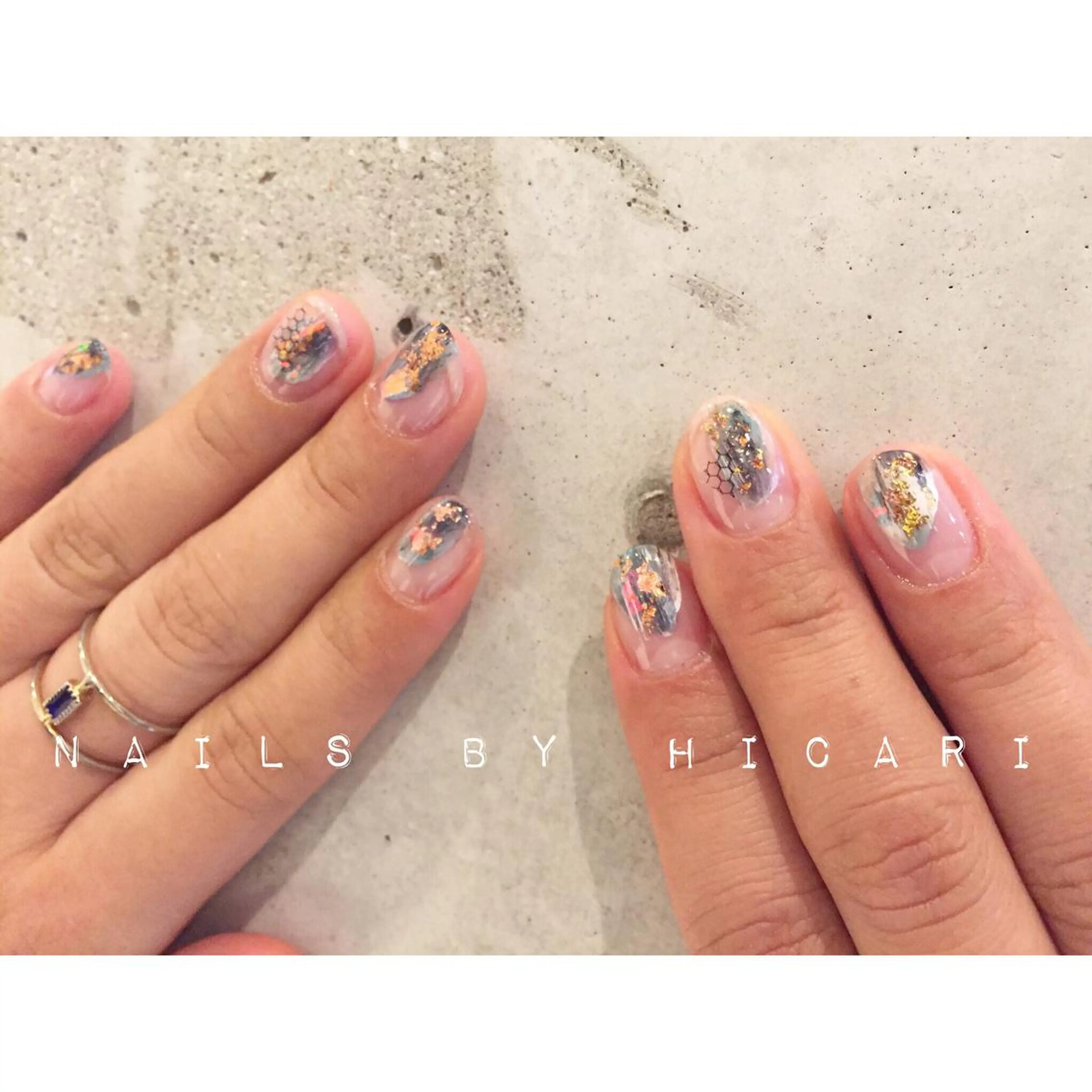 ショート カラー ネイル マツエク・マツパ ジェルネイル ニュアンスネイル パラジェル illum hicariのネイルデザイン