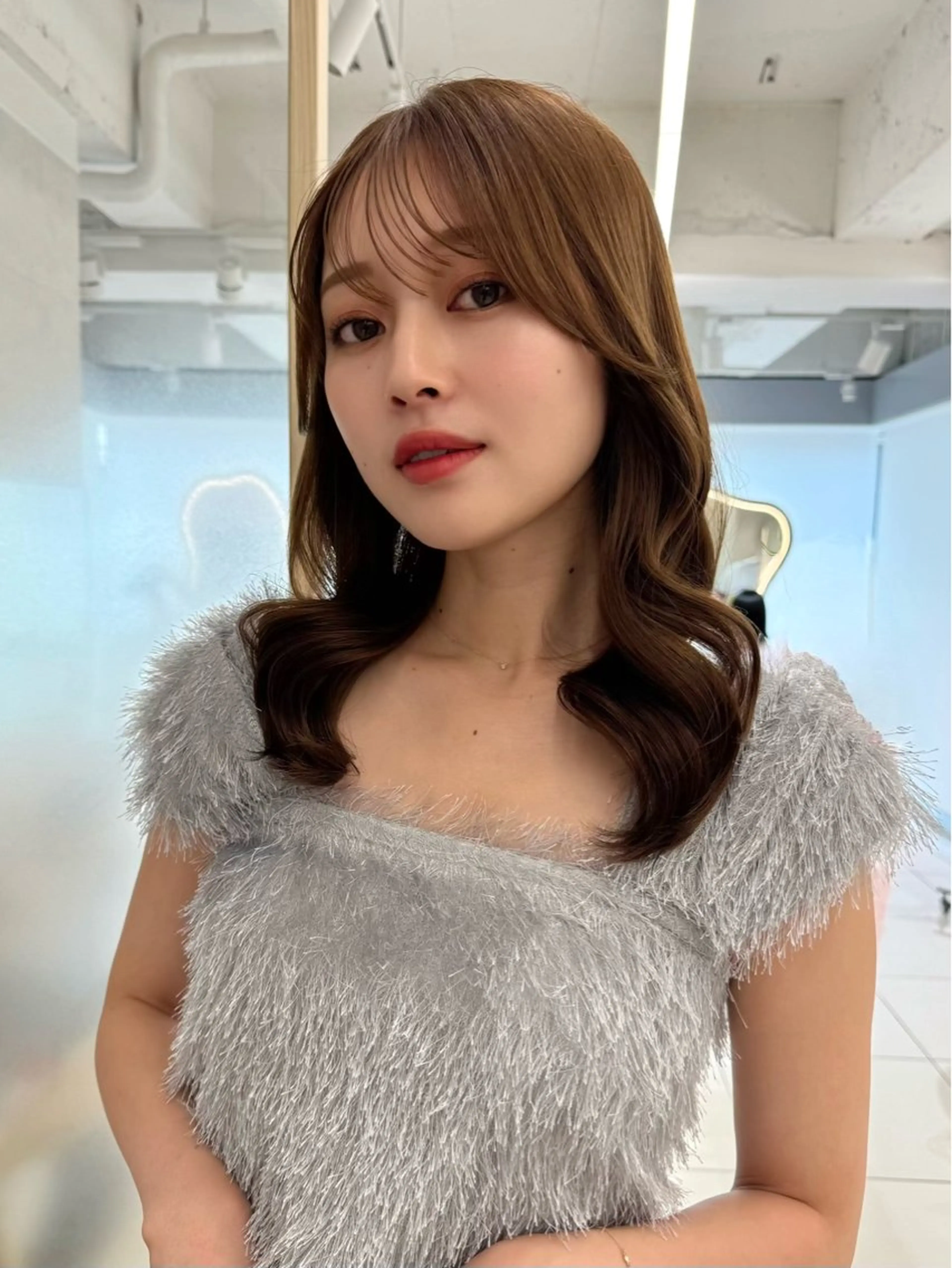 セミロング 顔周り🇰🇷韓国 レイヤー/いづみ💞のヘアスタイル