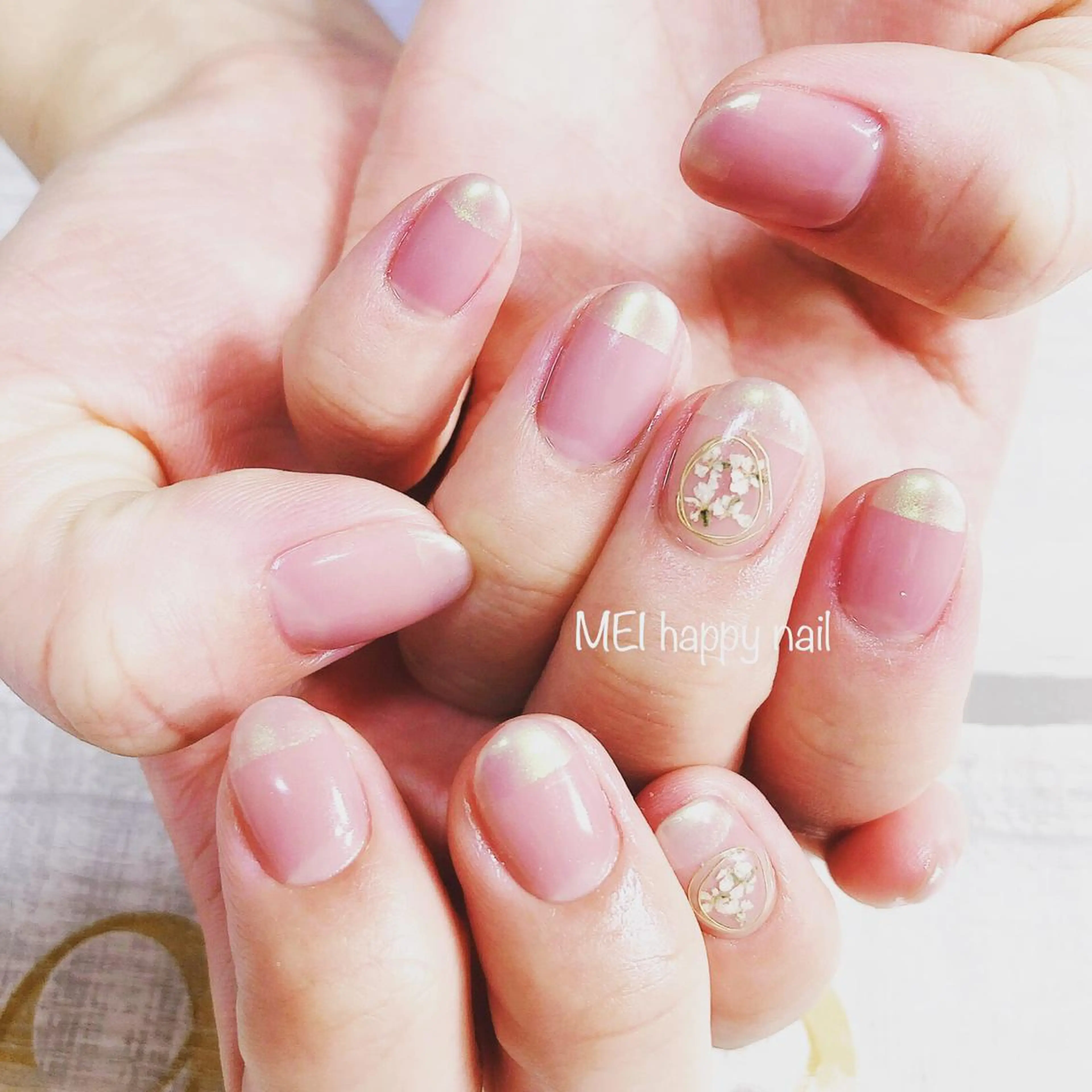 ネイル ハンドネイル 北浦和 自爪育成ケアのネイルデザイン