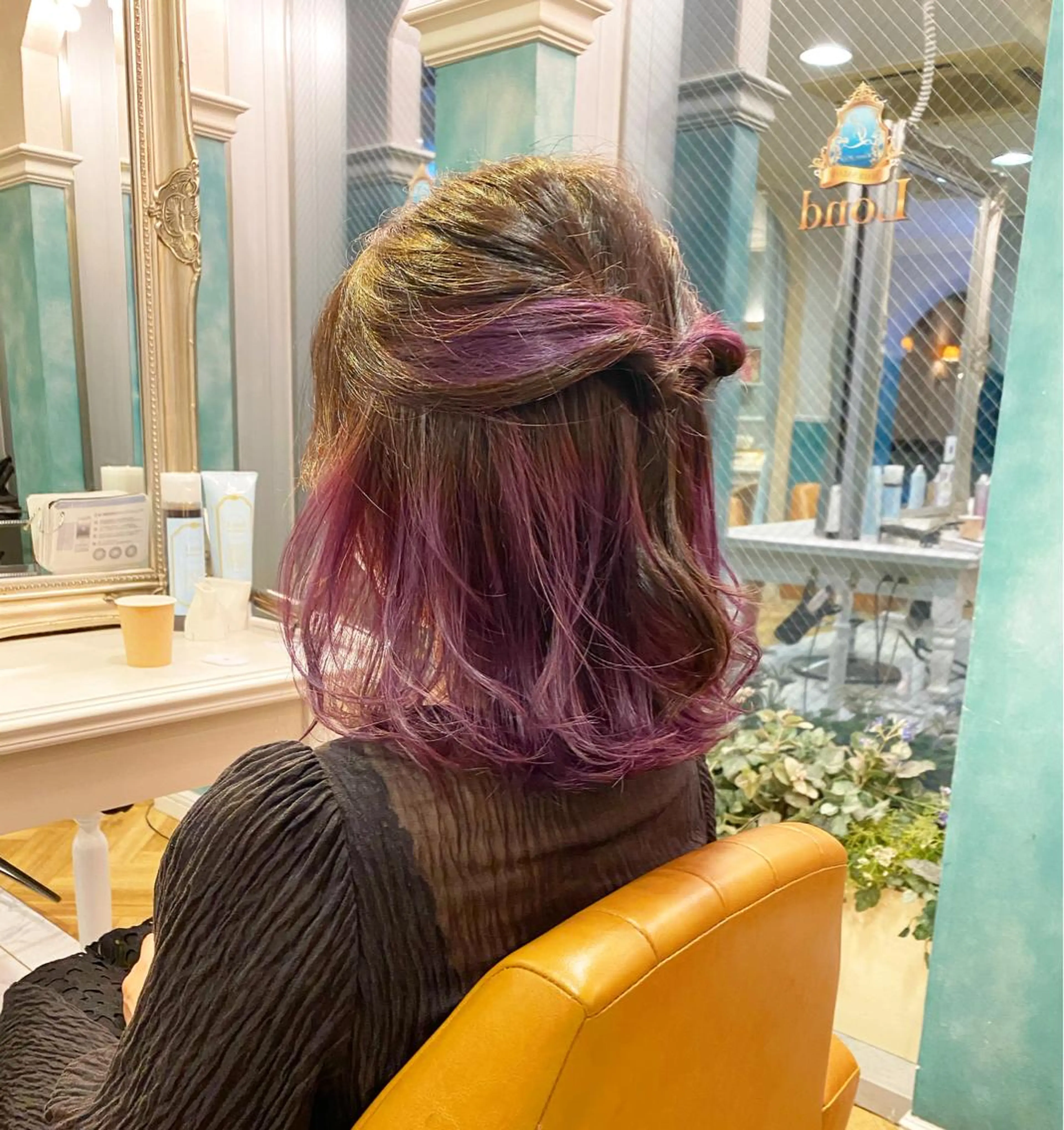 ミディアム カラー インナーカラー レイヤー/ボブ 高嶋 優のヘアスタイル