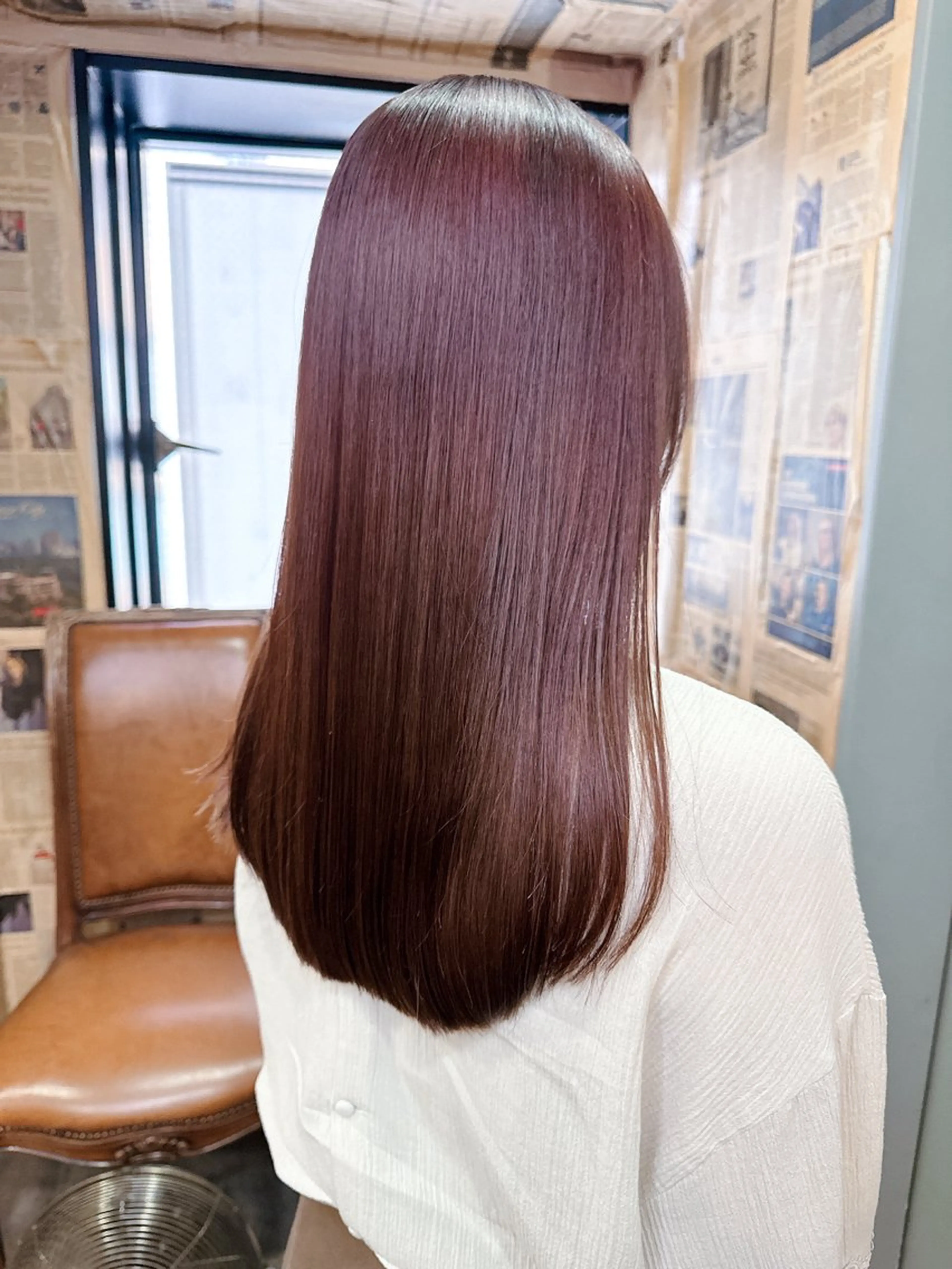 ミディアム カラー ピンクカラー トリートメント Chic シックのヘアスタイル